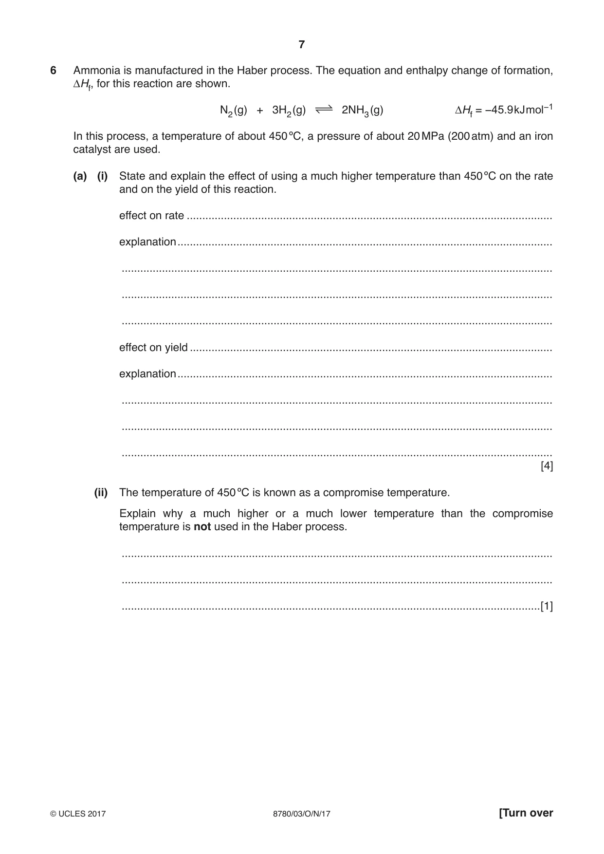 Cambridge A Level Physical Science 8780 2017 Oct/Nov Paper 3 · Variant 1 question paper, page 7 of 20