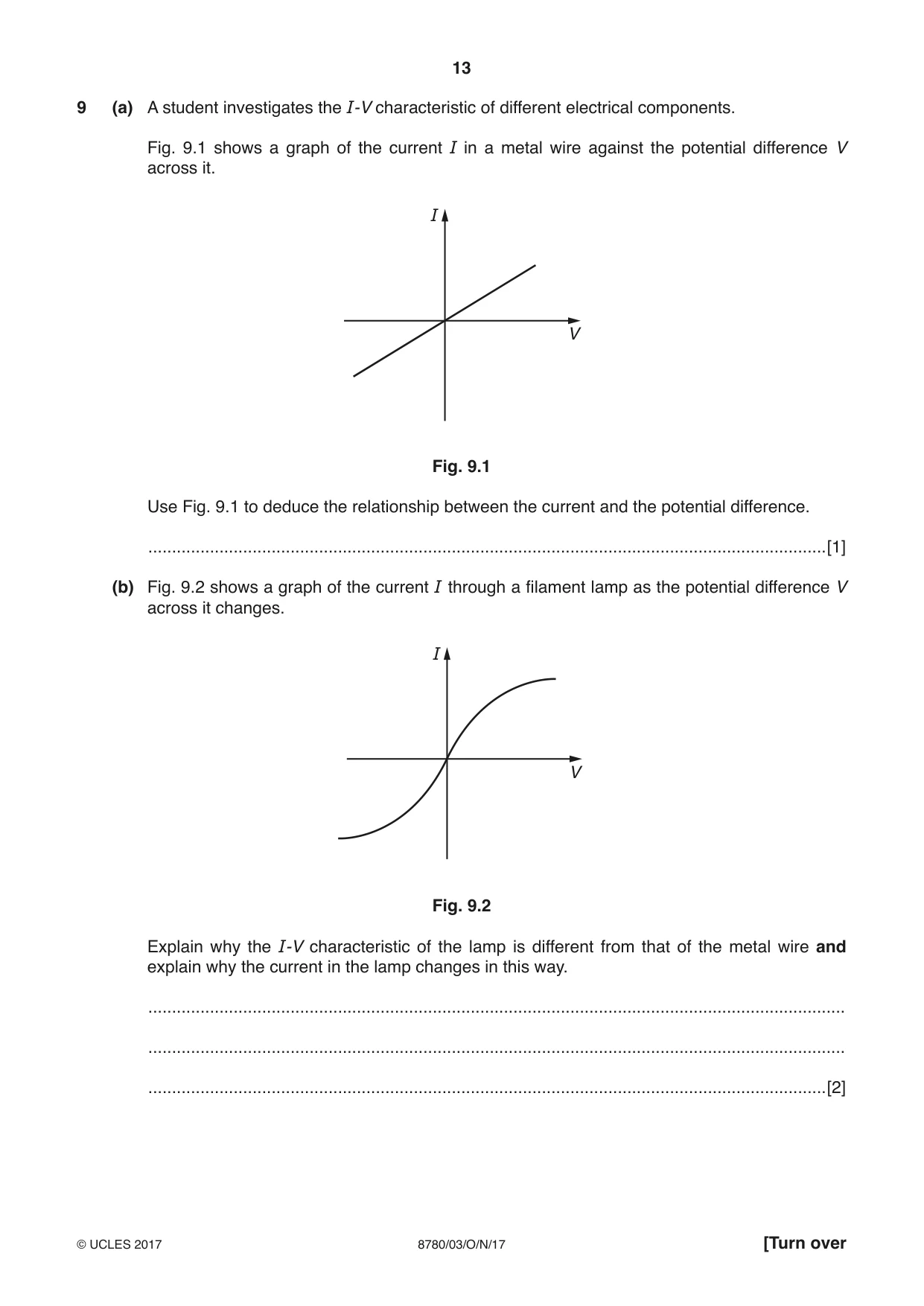 Cambridge A Level Physical Science 8780 2017 Oct/Nov Paper 3 · Variant 1 question paper, page 13 of 20