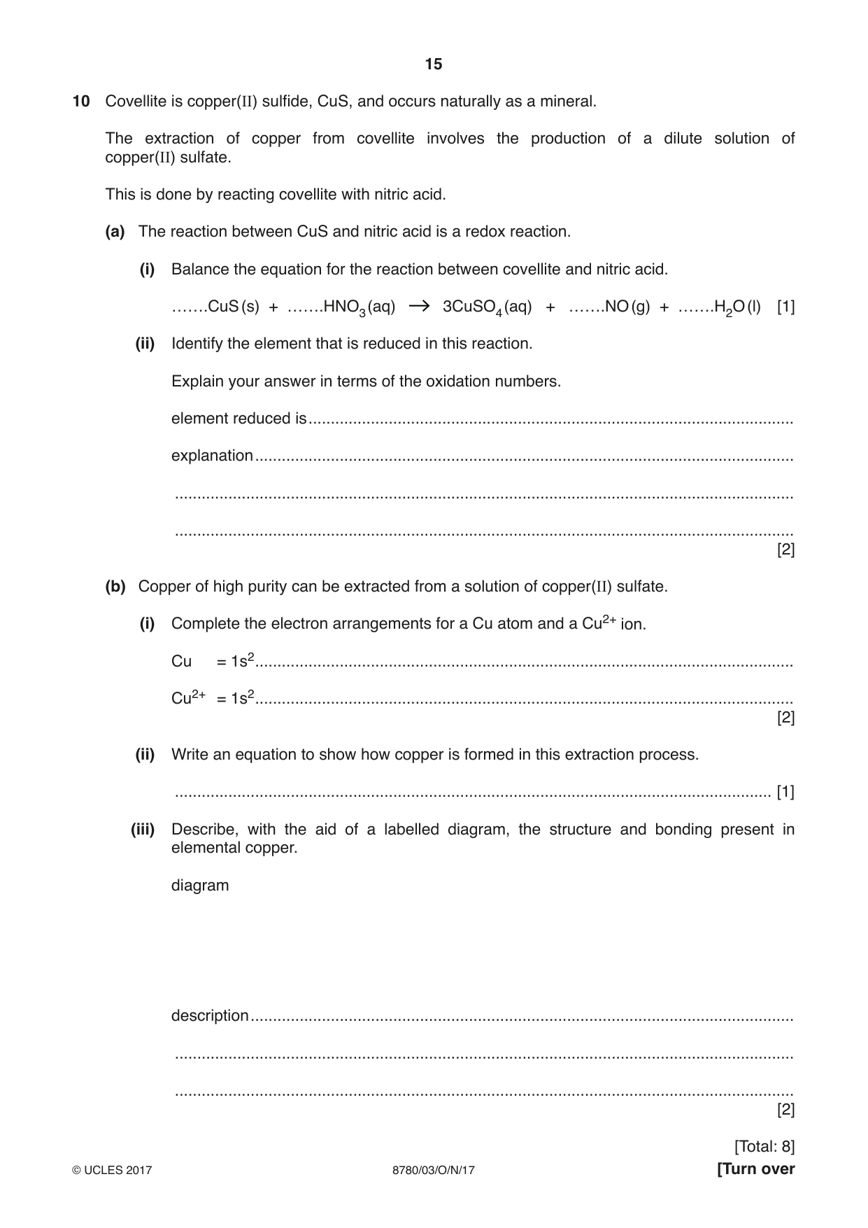 Cambridge A Level Physical Science 8780 2017 Oct/Nov Paper 3 · Variant 1 question paper, page 15 of 20