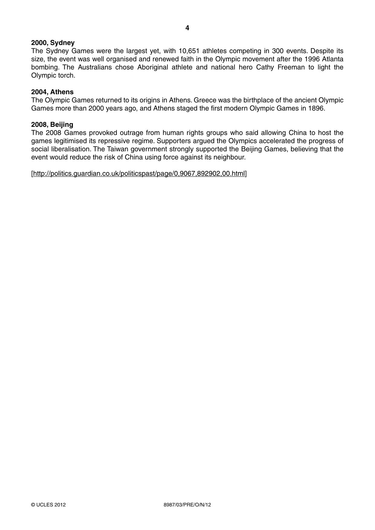 Cambridge A Level Global Perspectives (AS Level only, until Nov 2015) 8987 2012 Oct/Nov Paper 3 · Variant 1 question paper, page 4 of 16