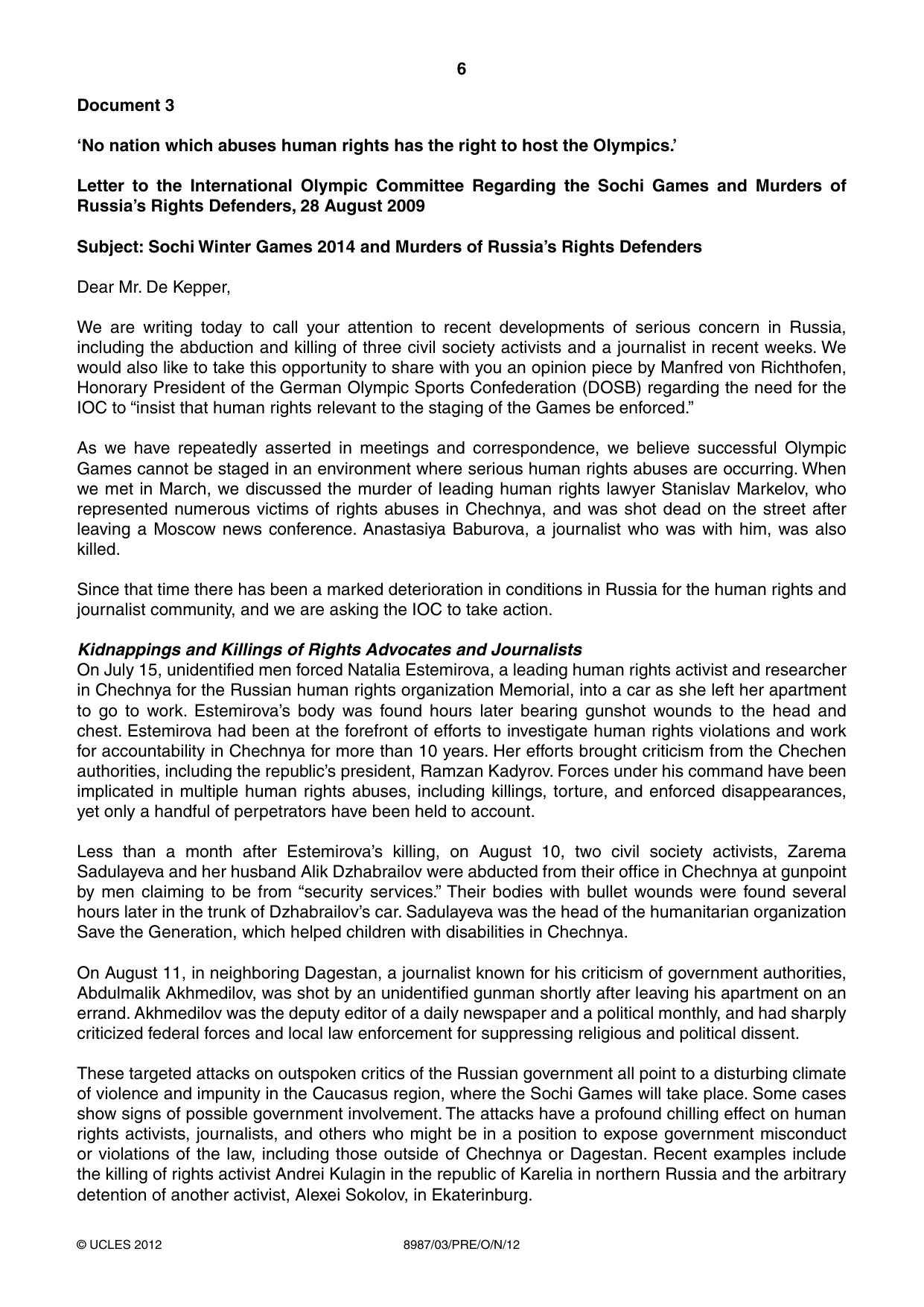 Cambridge A Level Global Perspectives (AS Level only, until Nov 2015) 8987 2012 Oct/Nov Paper 3 · Variant 1 question paper, page 6 of 16
