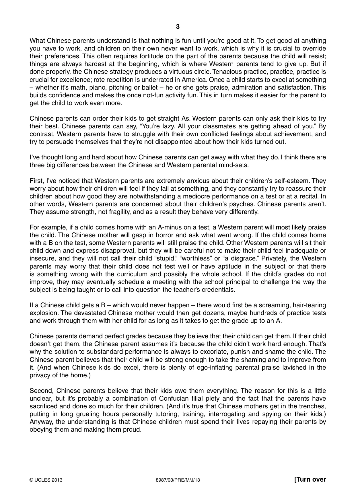 Cambridge A Level Global Perspectives (AS Level only, until Nov 2015) 8987 2013 May/June Paper 3 · Variant 1 question paper, page 3 of 20