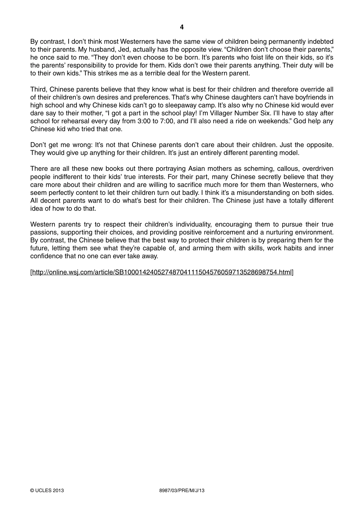 Cambridge A Level Global Perspectives (AS Level only, until Nov 2015) 8987 2013 May/June Paper 3 · Variant 1 question paper, page 4 of 20