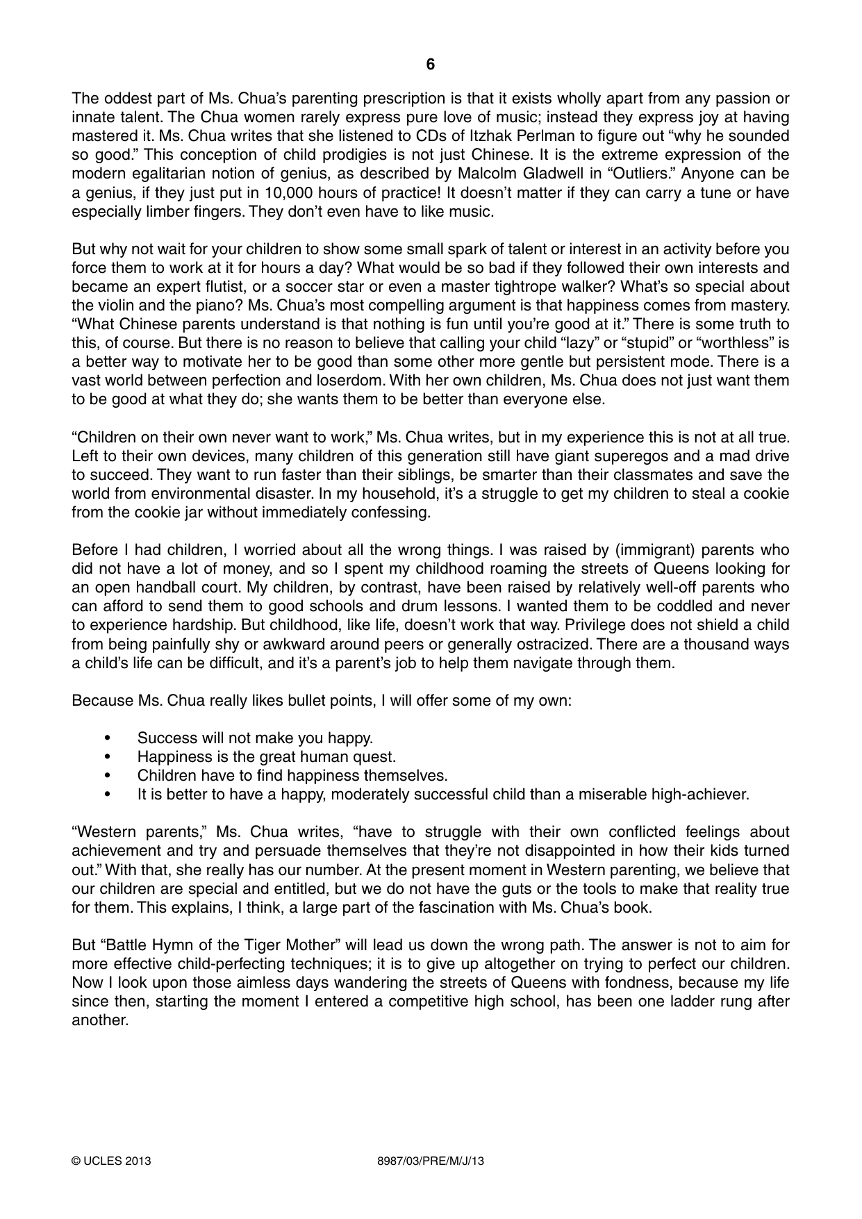 Cambridge A Level Global Perspectives (AS Level only, until Nov 2015) 8987 2013 May/June Paper 3 · Variant 1 question paper, page 6 of 20