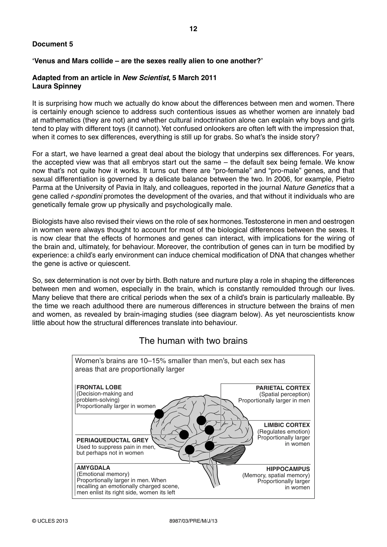 Cambridge A Level Global Perspectives (AS Level only, until Nov 2015) 8987 2013 May/June Paper 3 · Variant 1 question paper, page 12 of 20