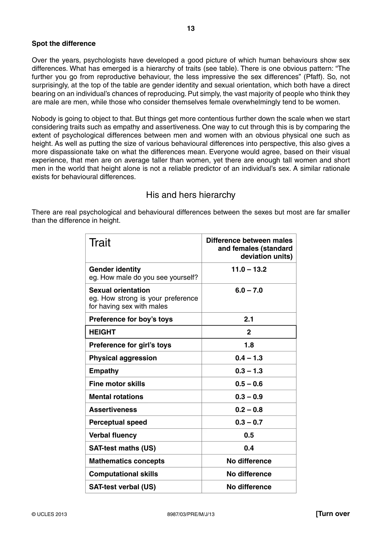 Cambridge A Level Global Perspectives (AS Level only, until Nov 2015) 8987 2013 May/June Paper 3 · Variant 1 question paper, page 13 of 20