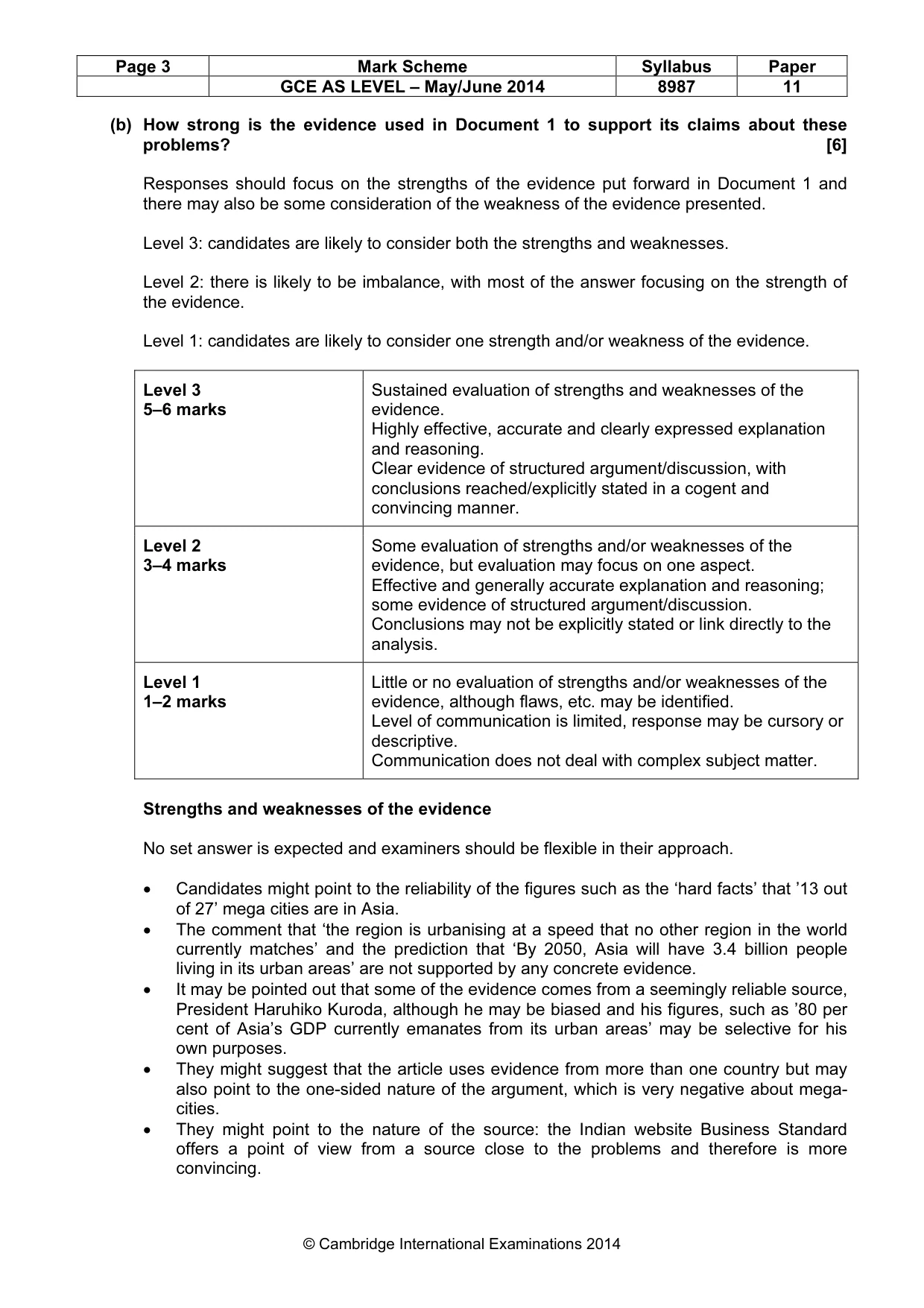 Mark scheme, page 3 of 8