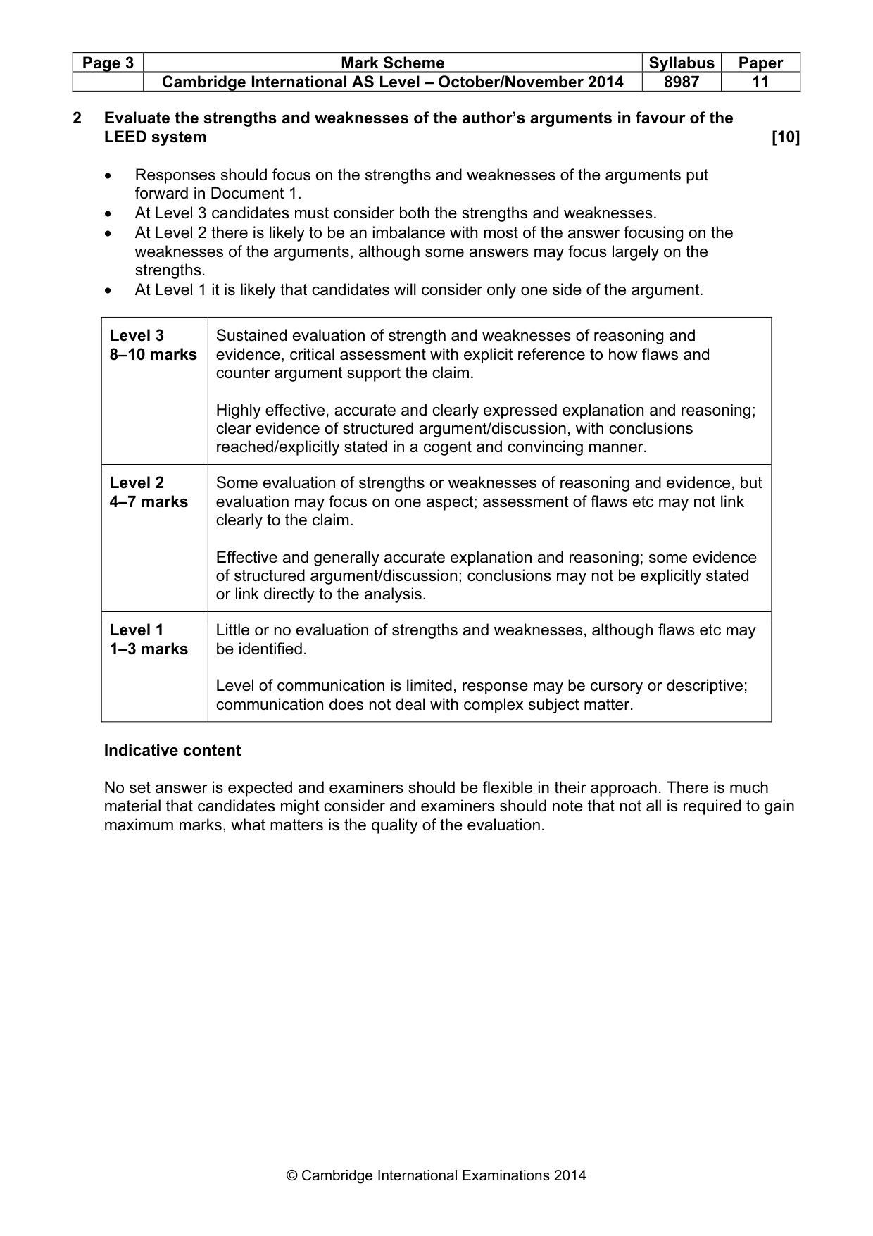 Mark scheme, page 3 of 6