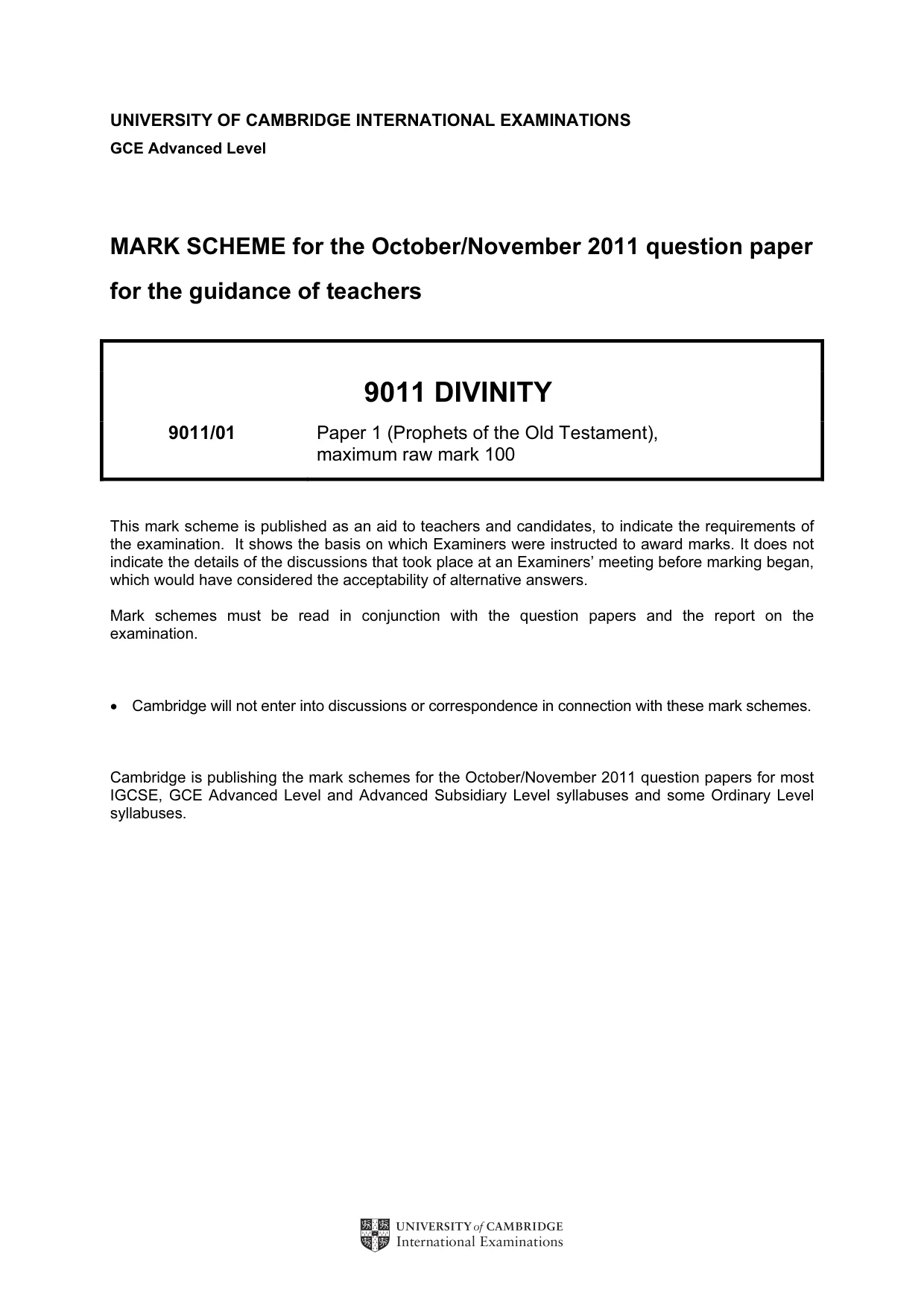 Mark scheme, page 1 of 12