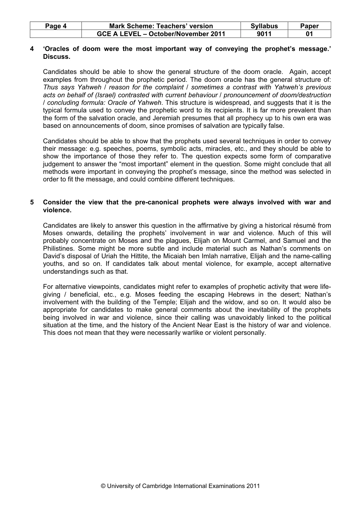 Mark scheme, page 4 of 12