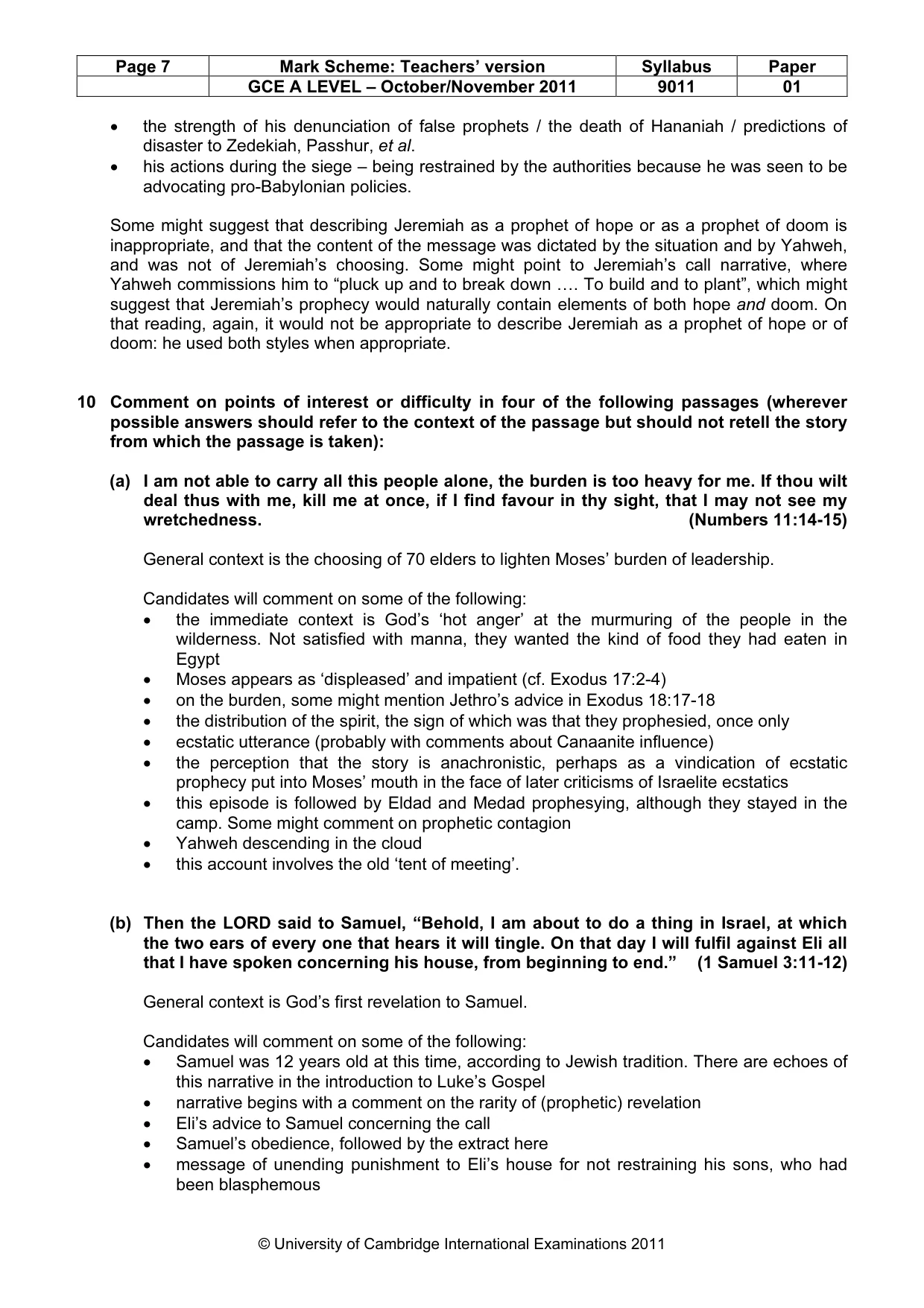 Mark scheme, page 7 of 12