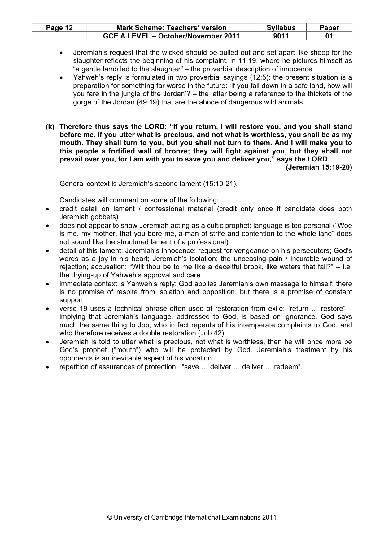 Mark scheme, page 12 of 12