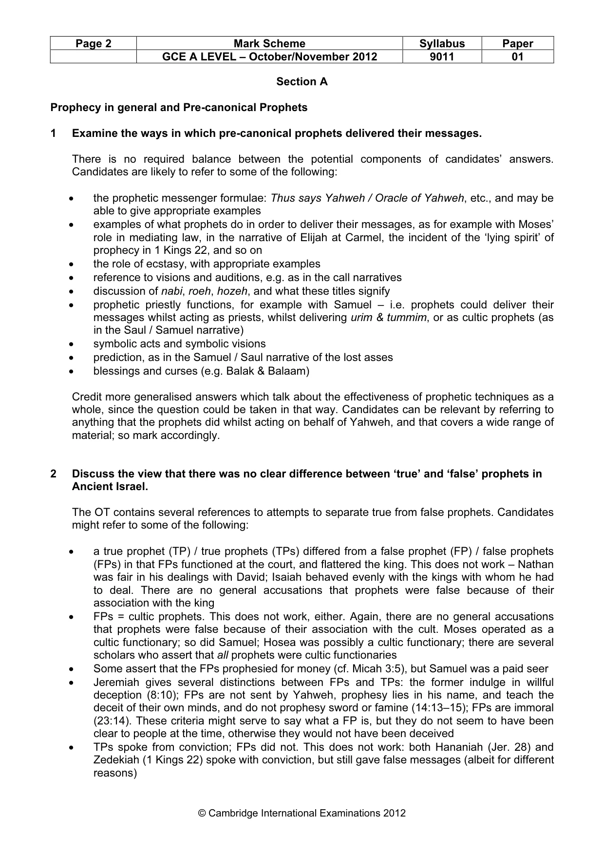 Mark scheme, page 2 of 16