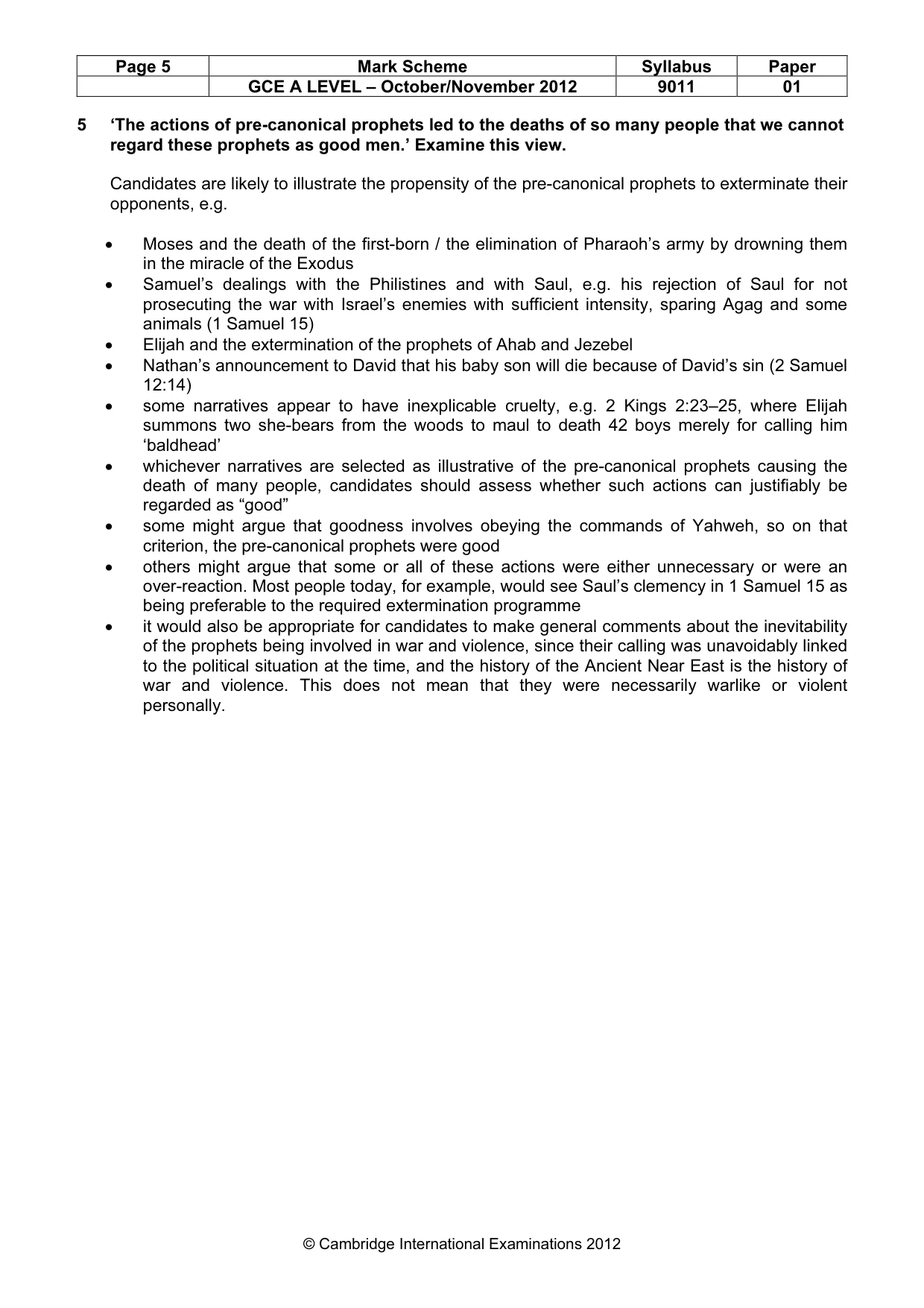 Mark scheme, page 5 of 16