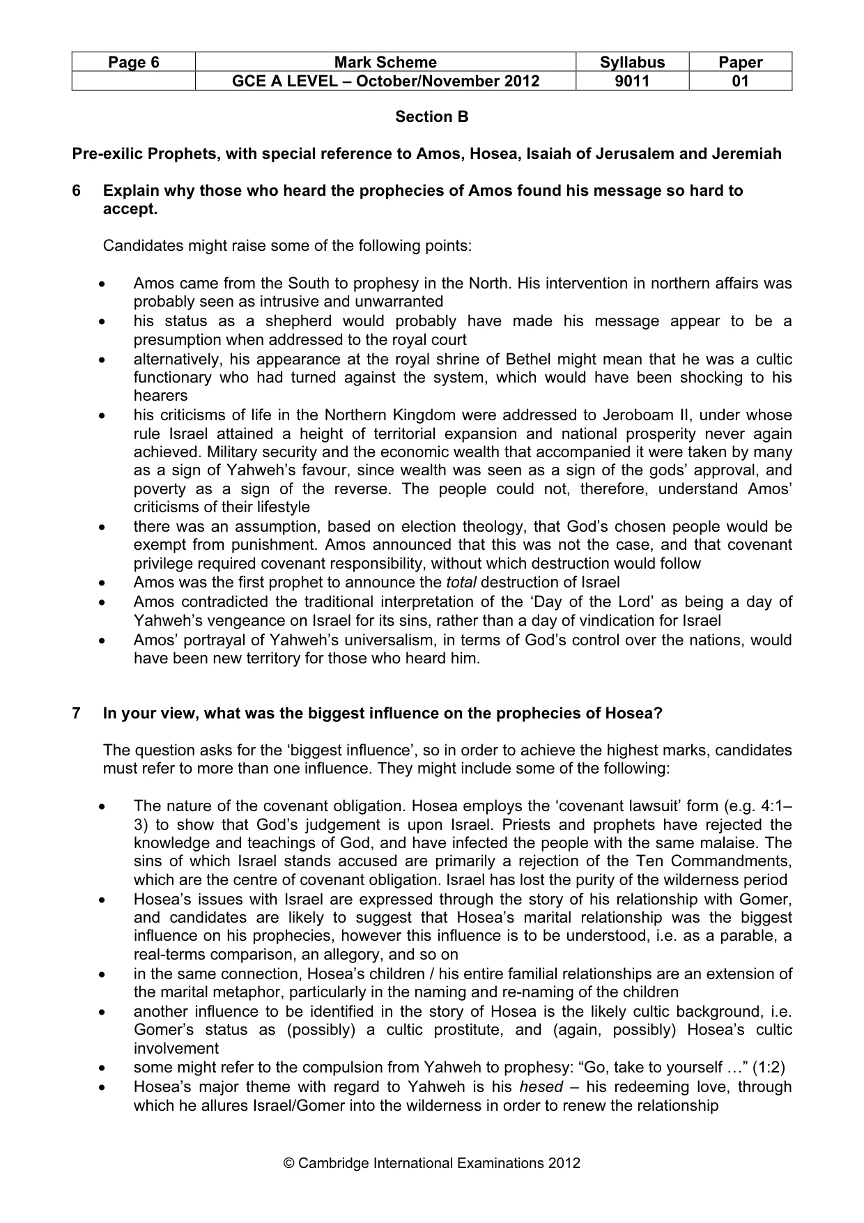 Mark scheme, page 6 of 16