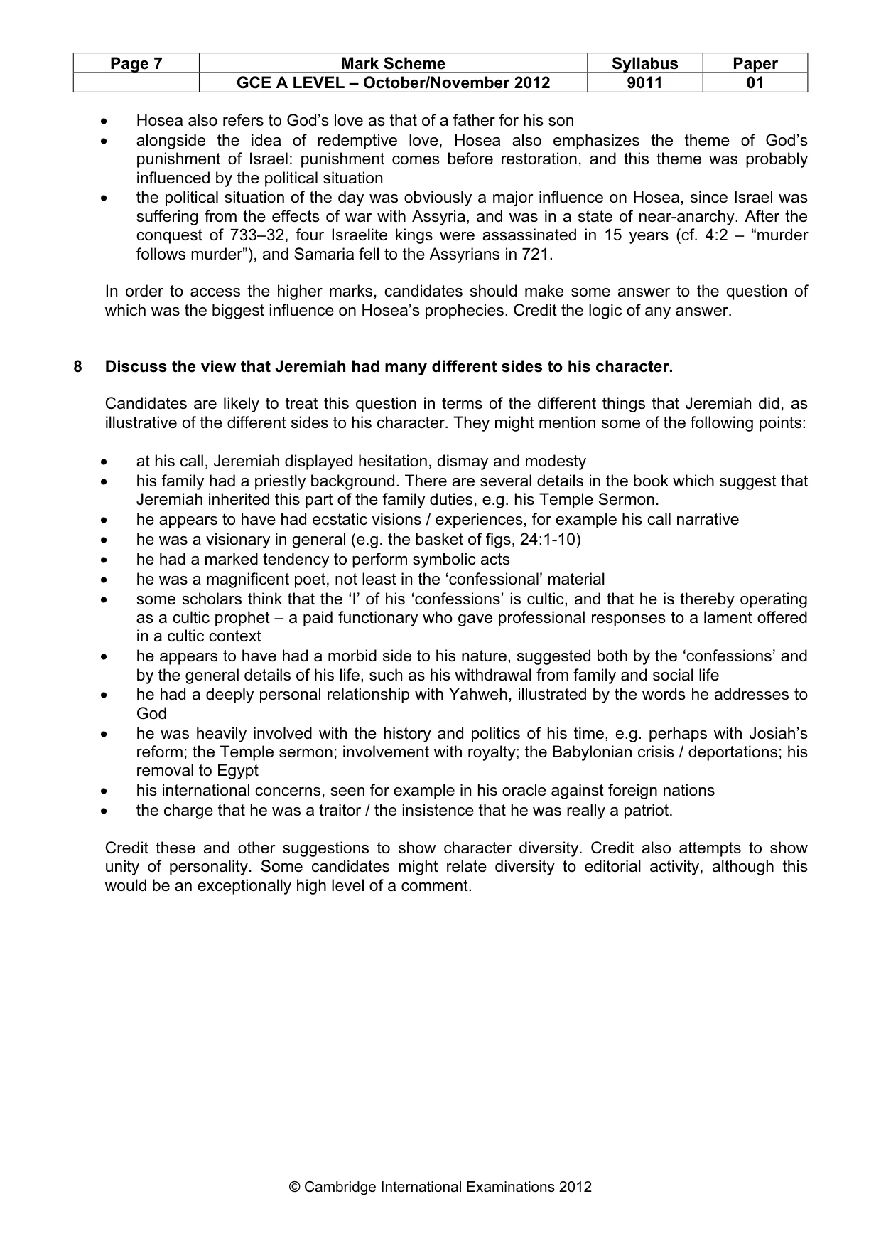 Mark scheme, page 7 of 16