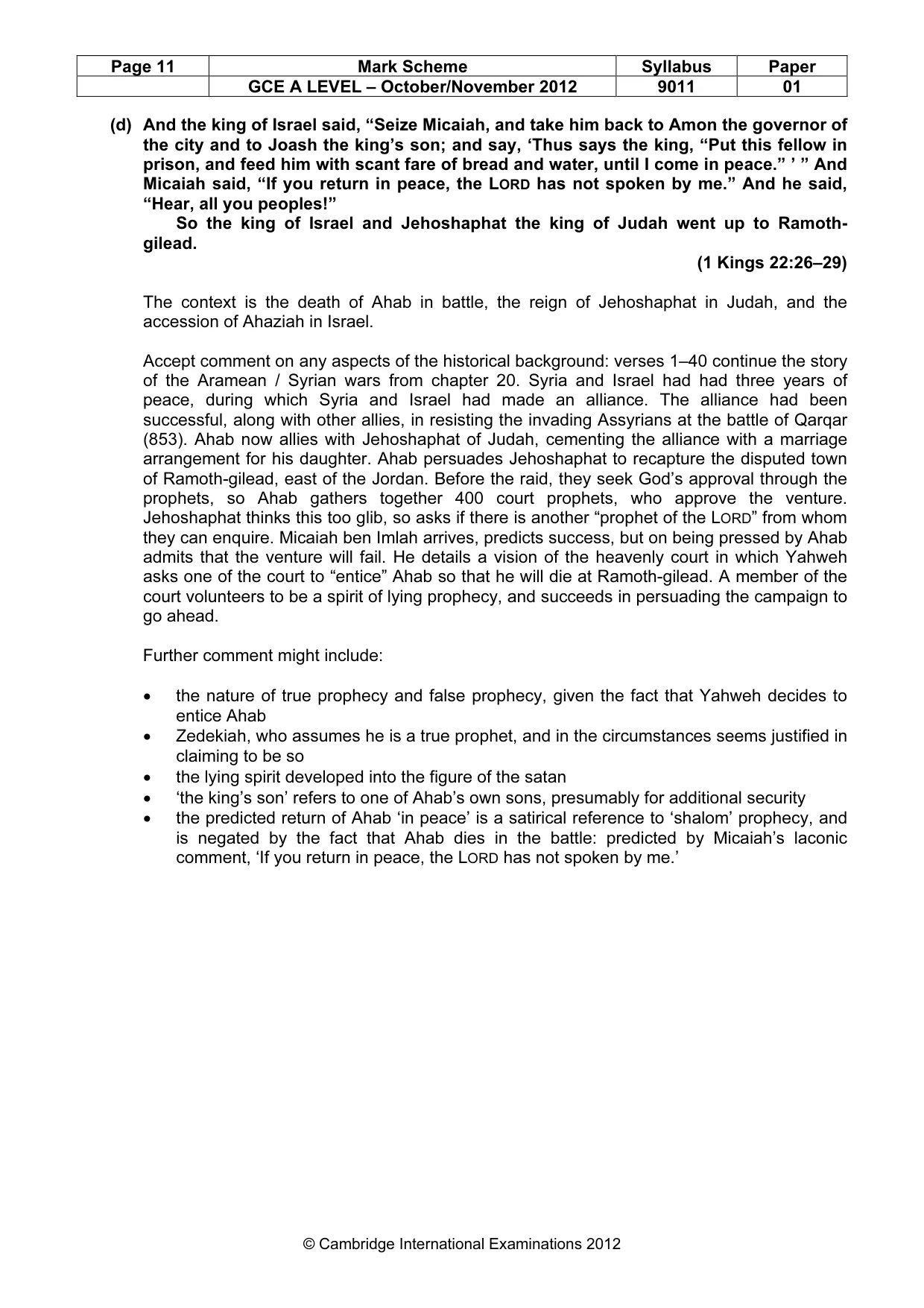 Mark scheme, page 11 of 16