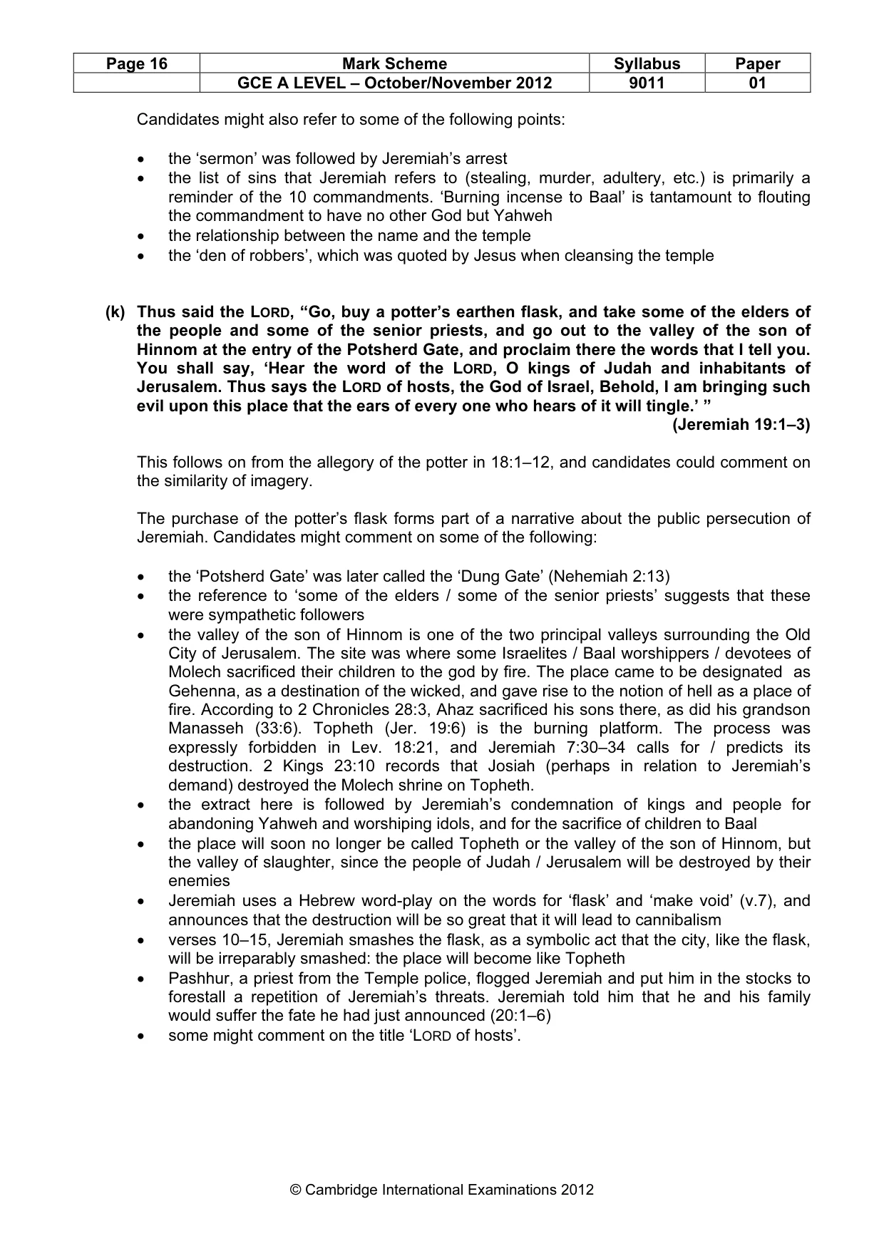 Mark scheme, page 16 of 16