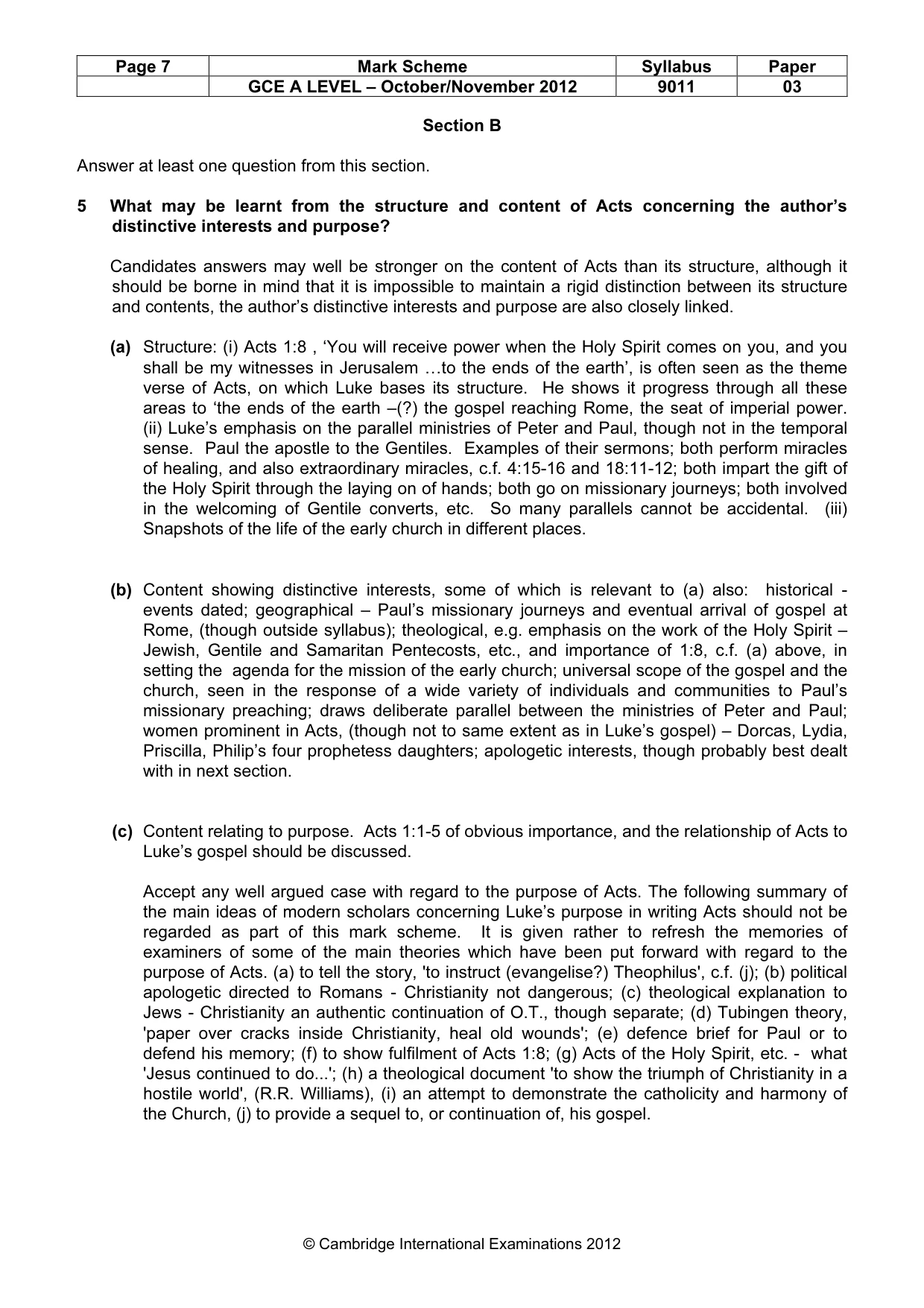Mark scheme, page 7 of 11