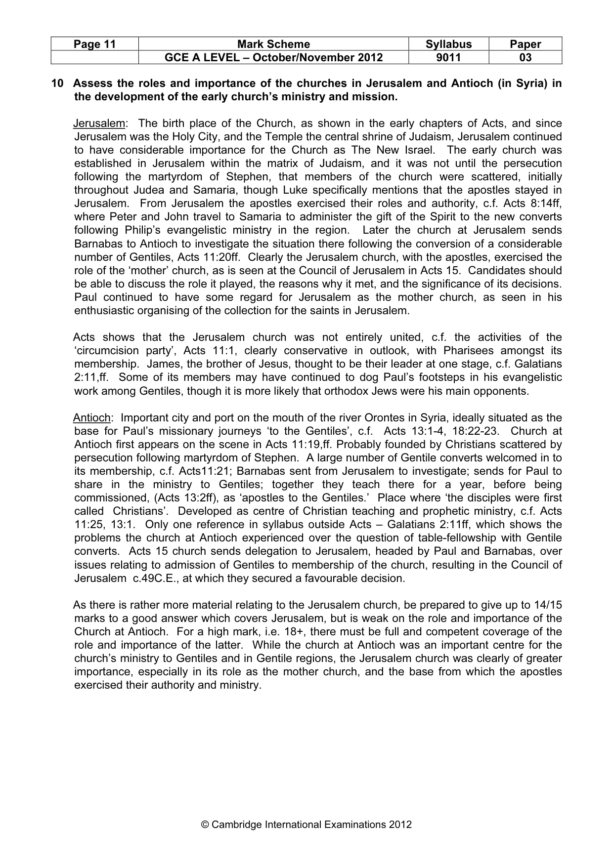 Mark scheme, page 11 of 11