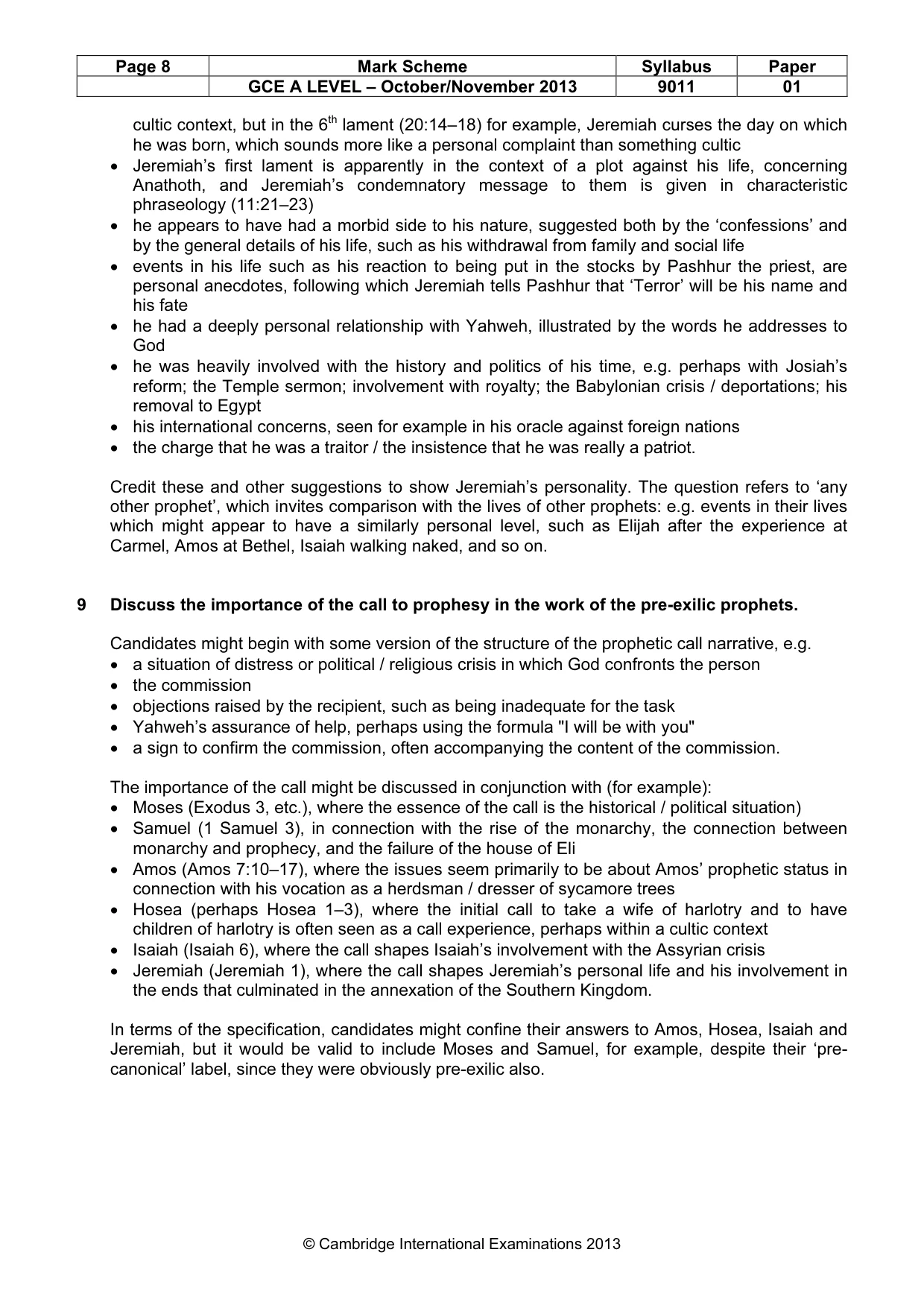 Mark scheme, page 8 of 15