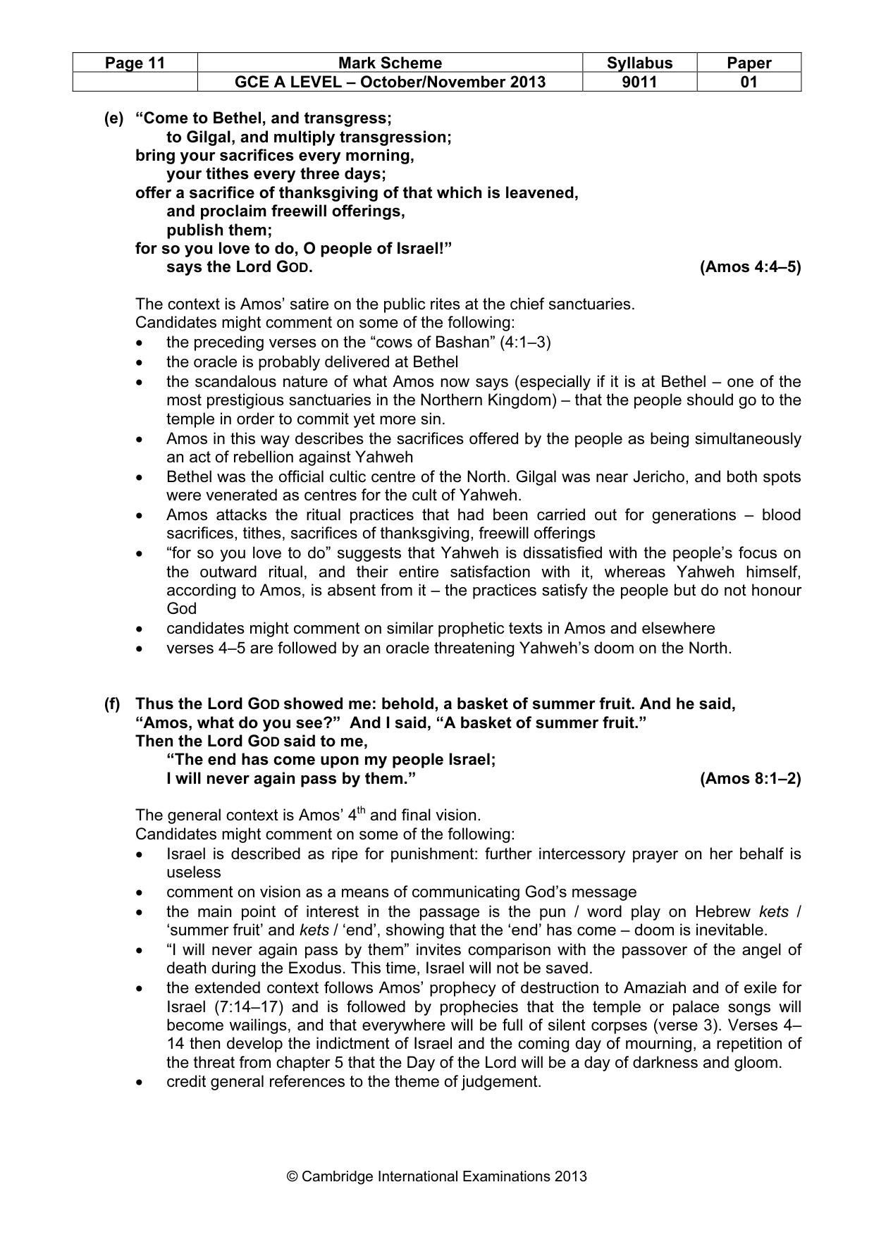 Mark scheme, page 11 of 15