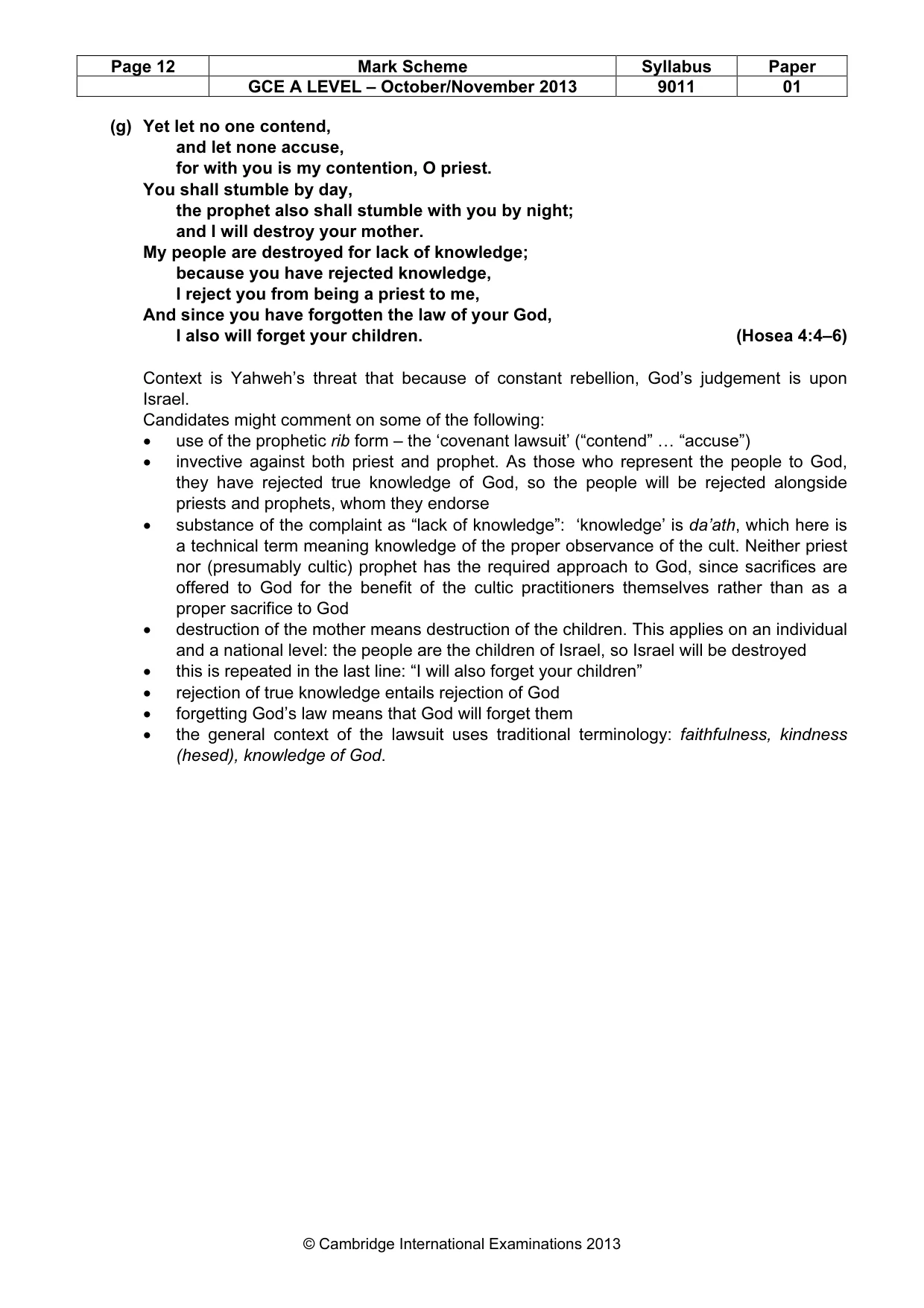 Mark scheme, page 12 of 15