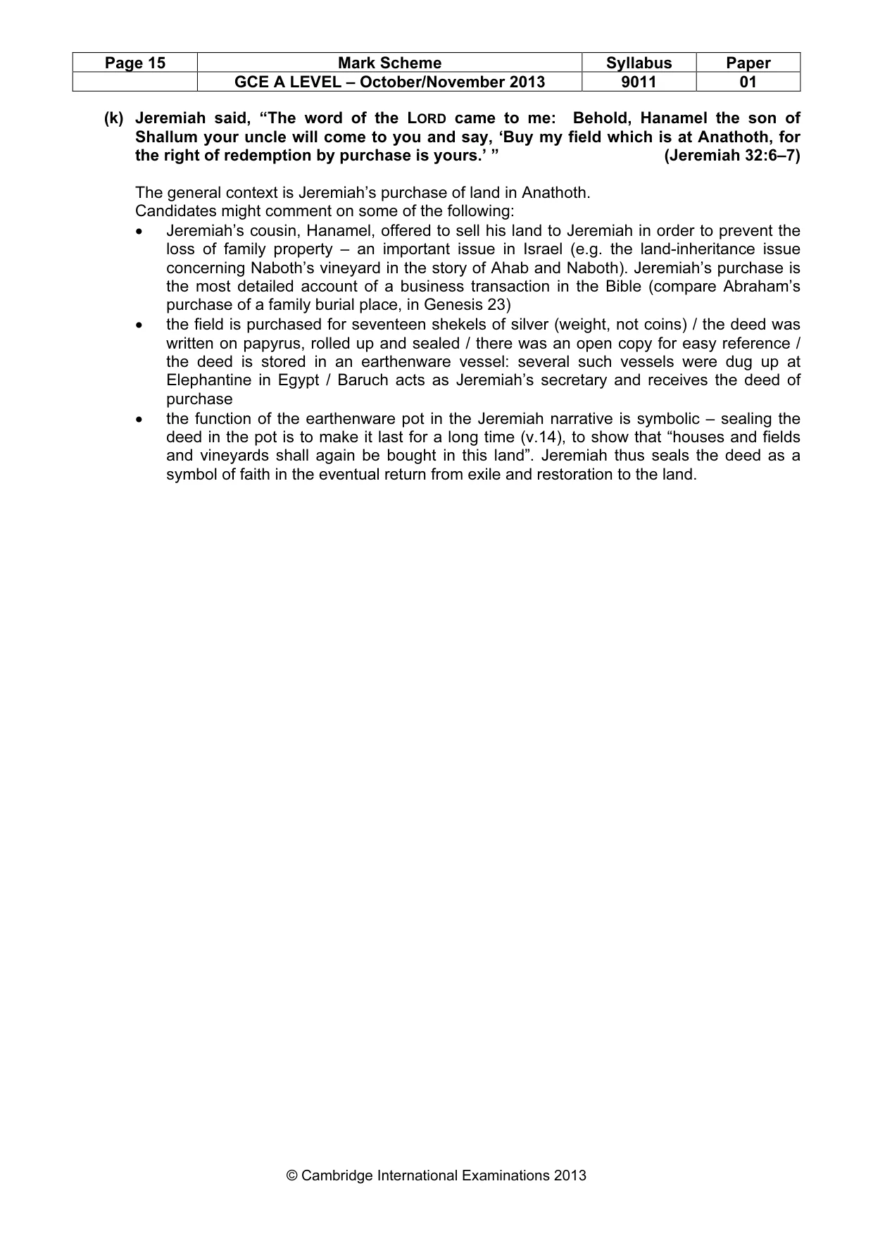 Mark scheme, page 15 of 15
