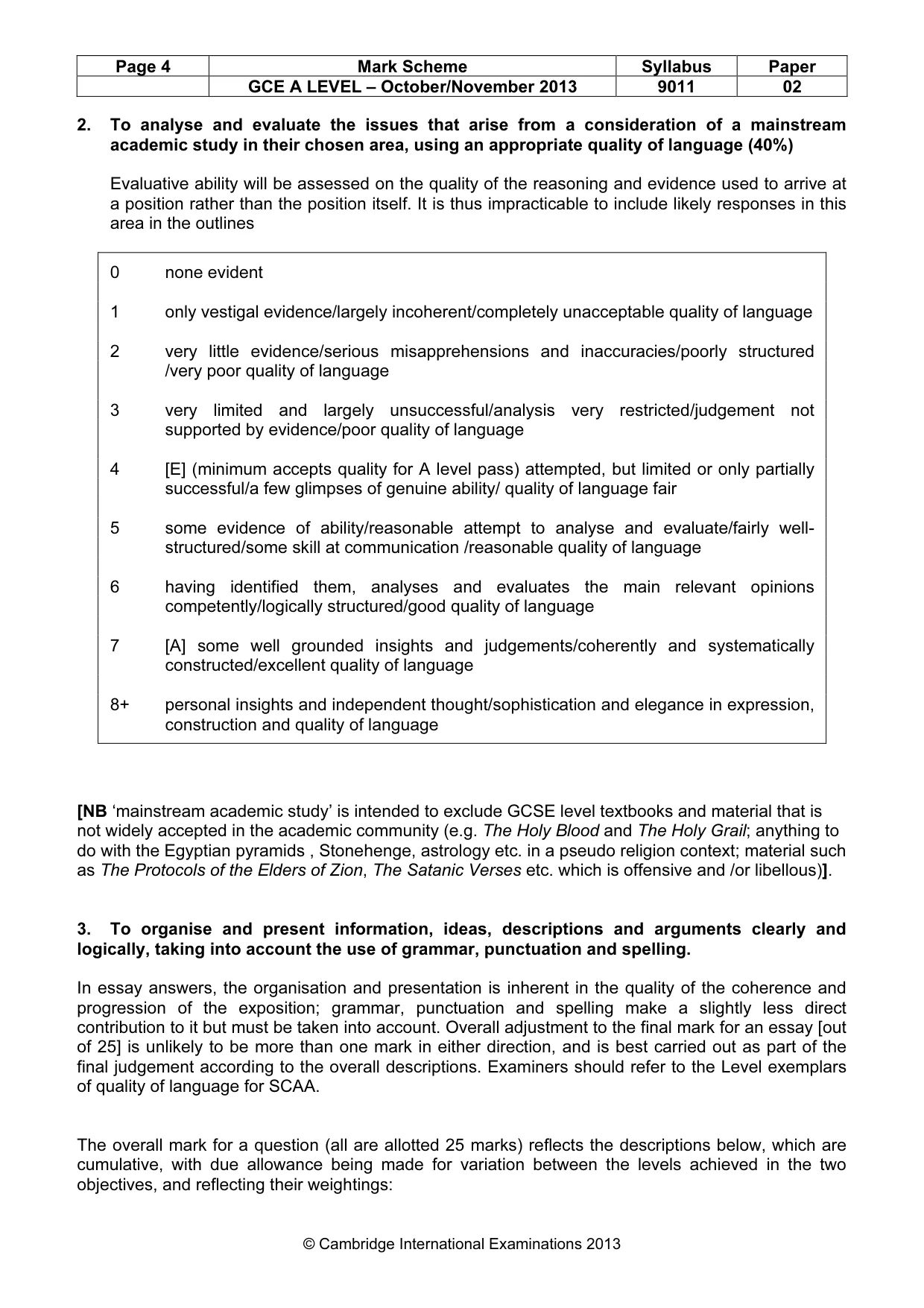 Mark scheme, page 4 of 17
