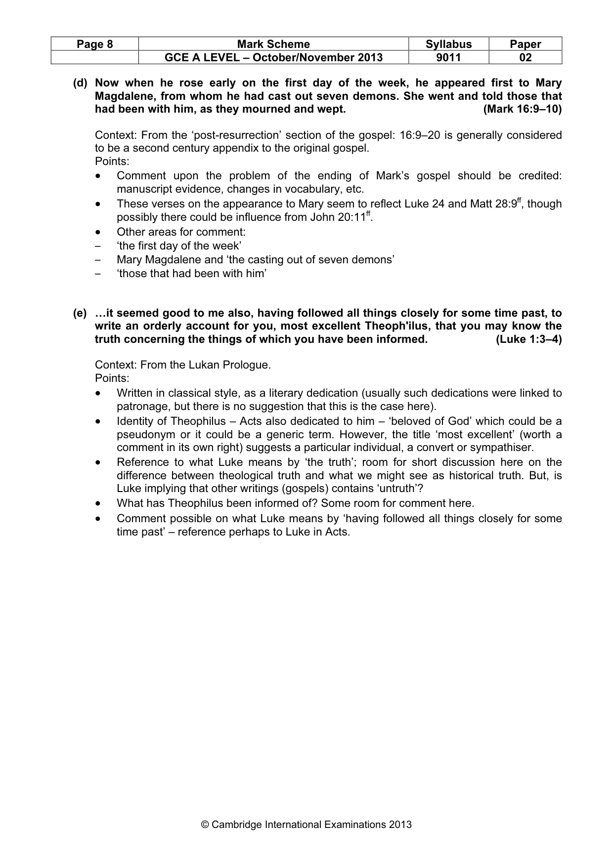Mark scheme, page 8 of 17