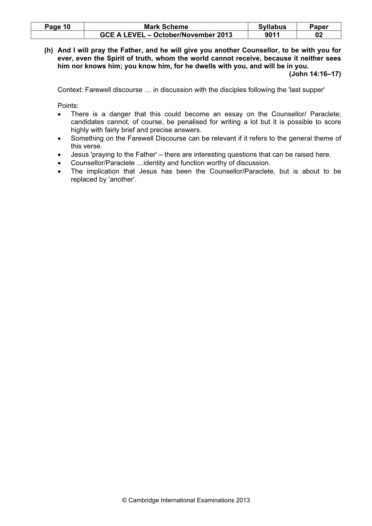 Mark scheme, page 10 of 17
