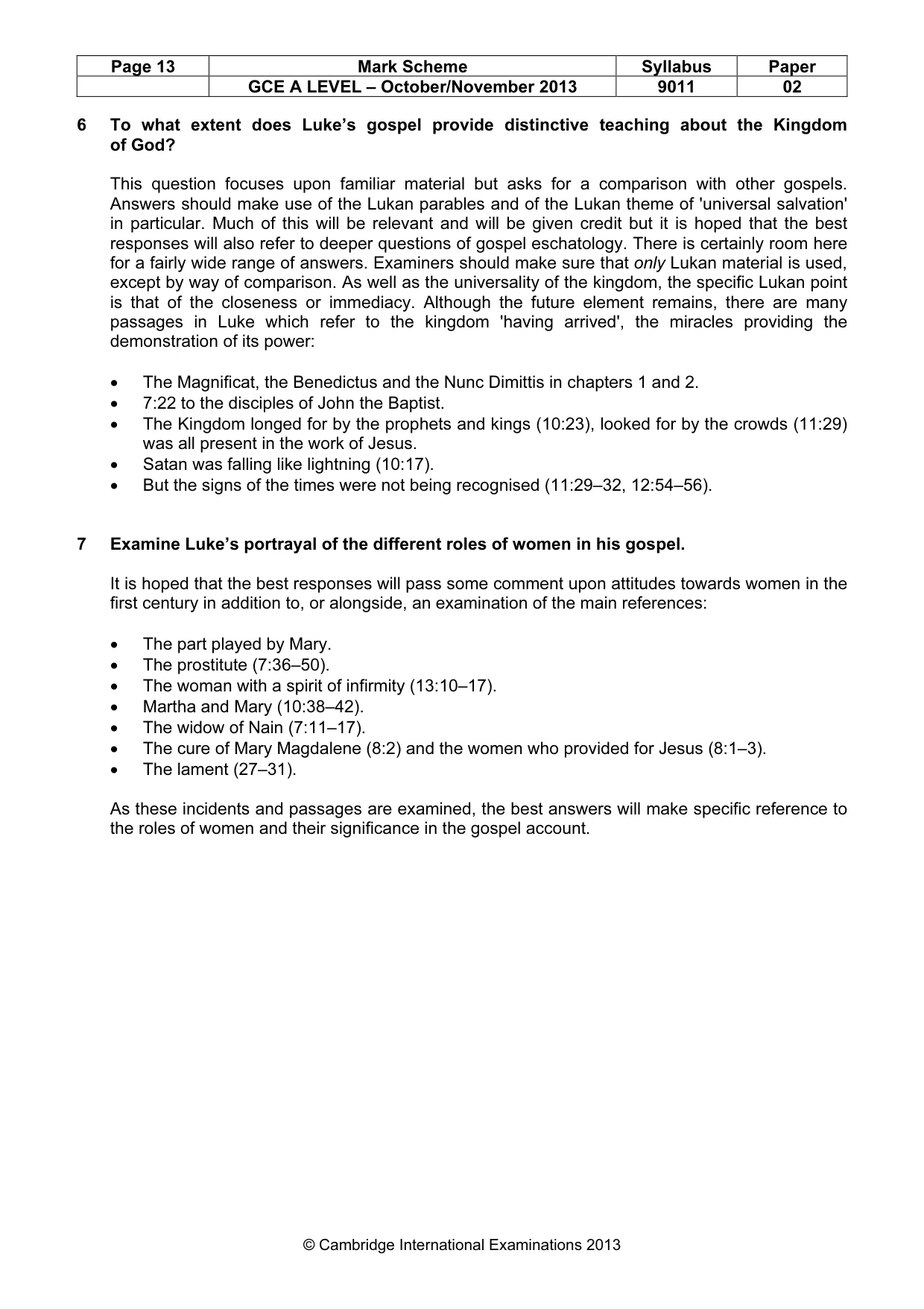 Mark scheme, page 13 of 17