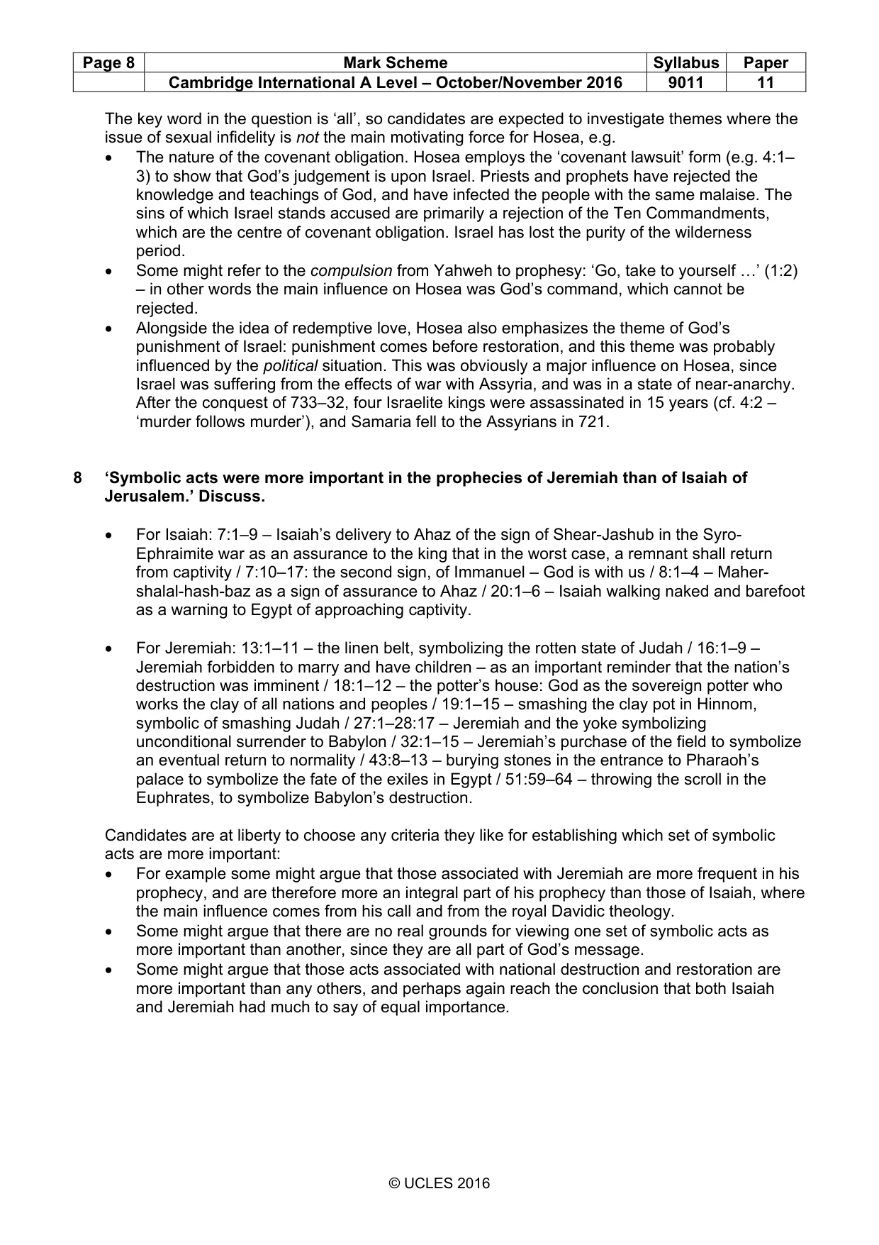 Mark scheme, page 8 of 18