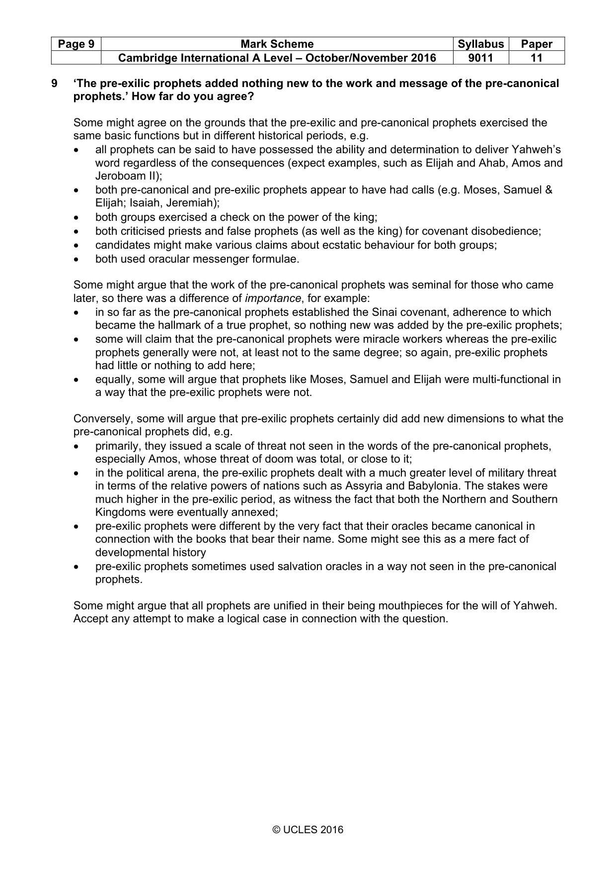 Mark scheme, page 9 of 18