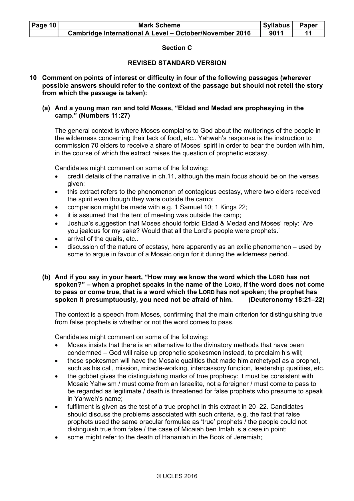 Mark scheme, page 10 of 18