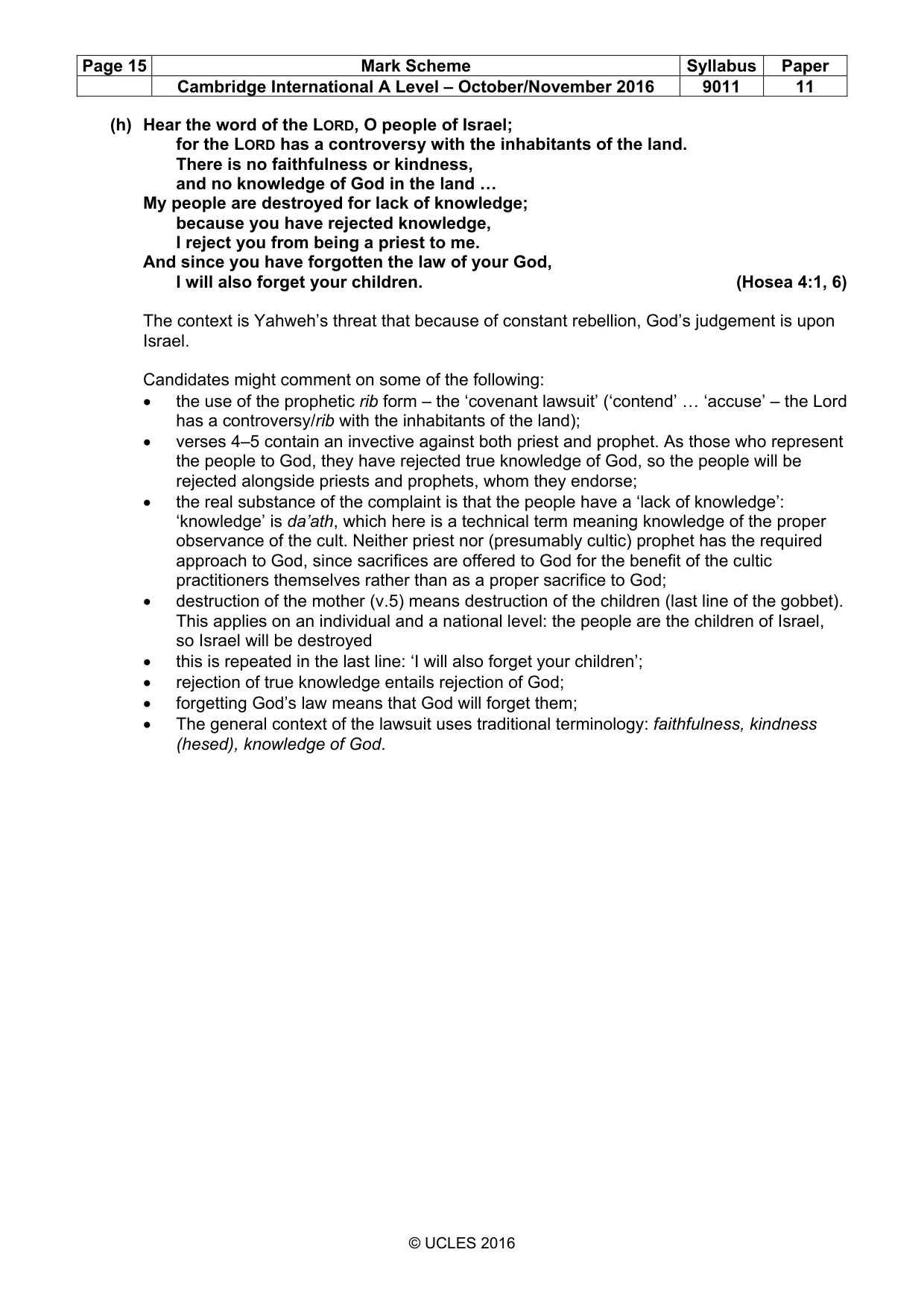 Mark scheme, page 15 of 18