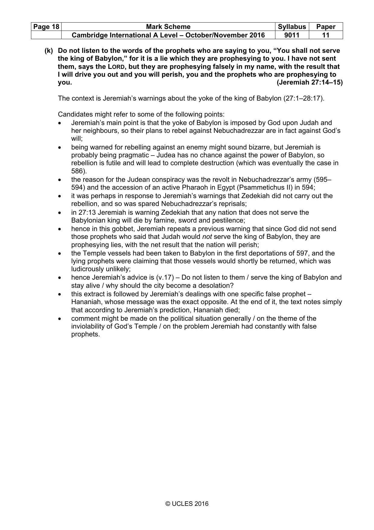 Mark scheme, page 18 of 18