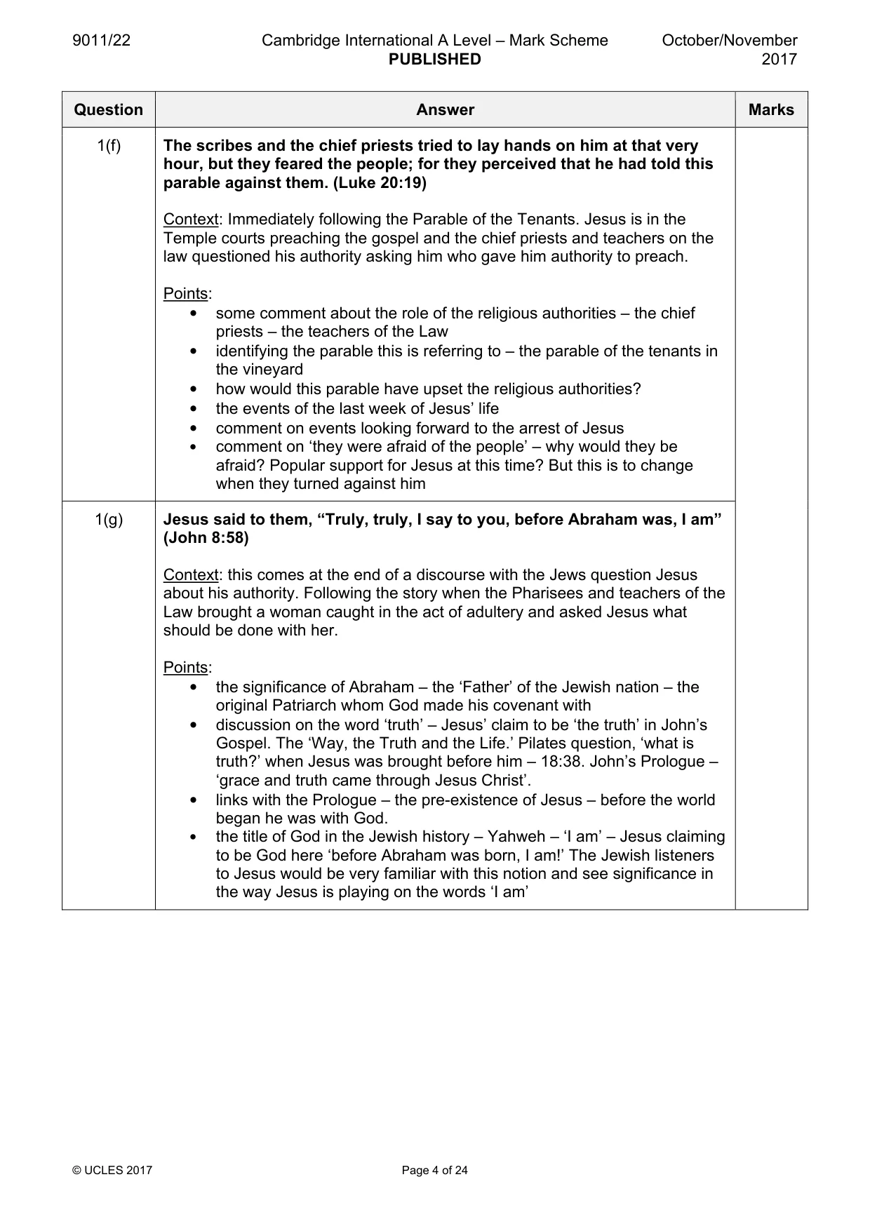 Mark scheme, page 4 of 24