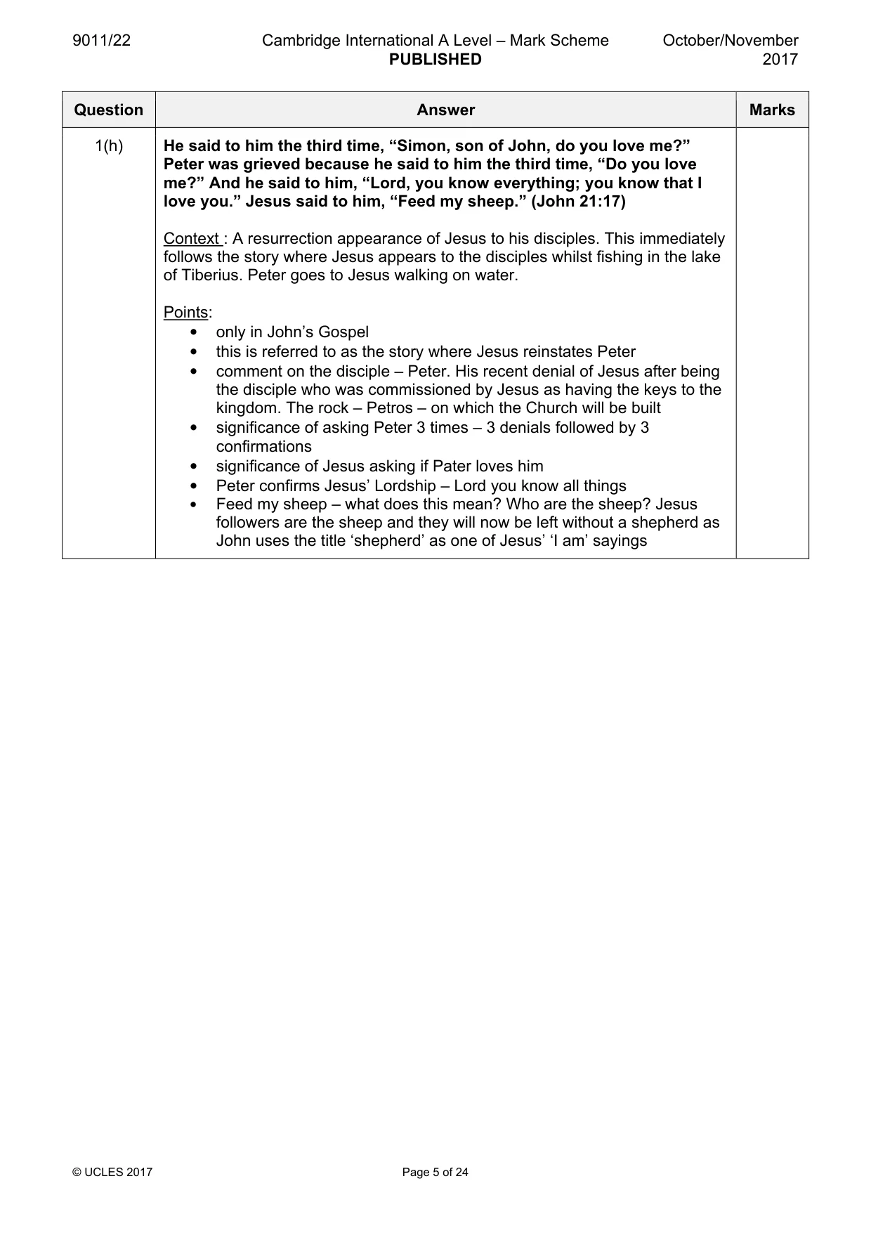 Mark scheme, page 5 of 24
