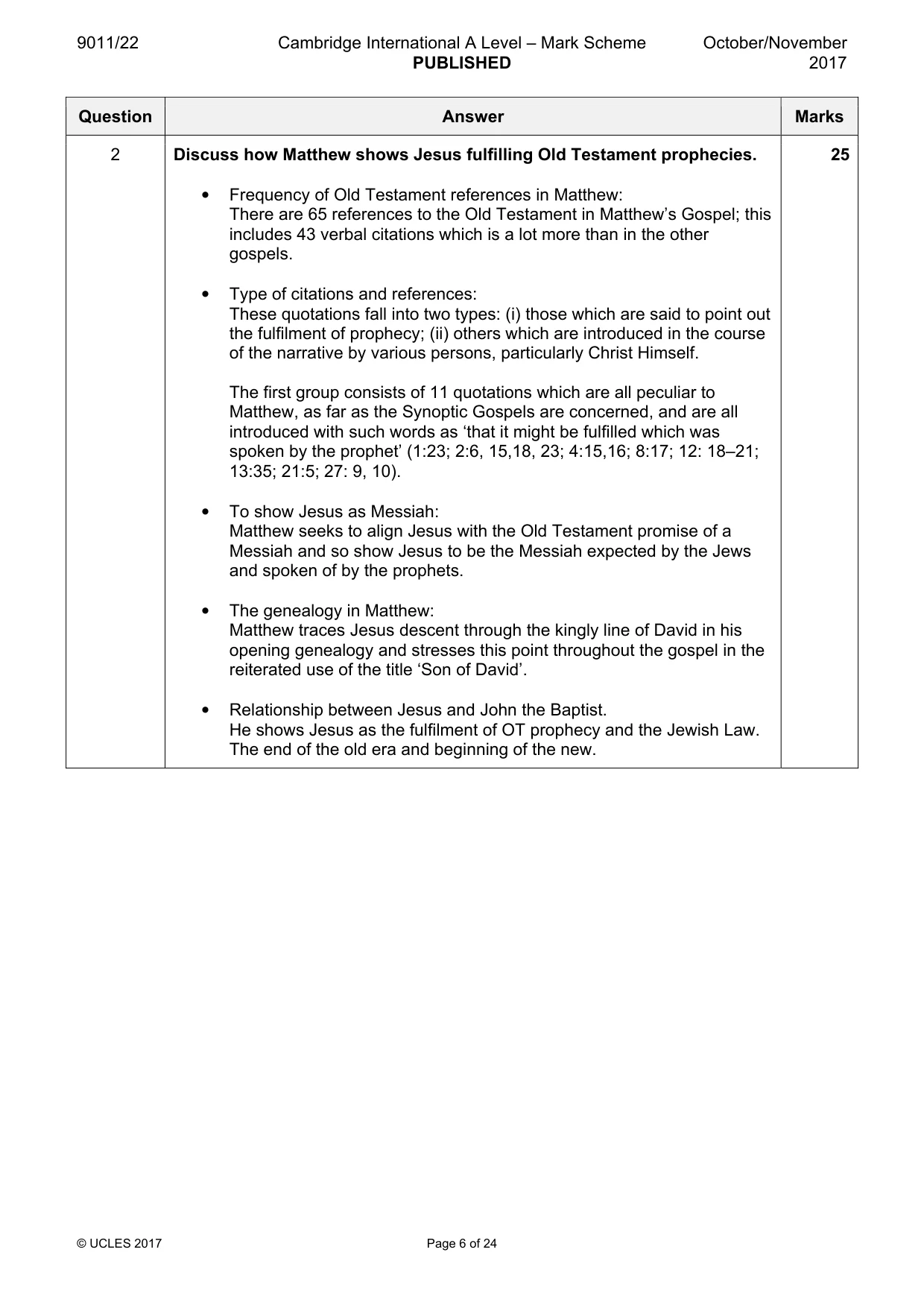 Mark scheme, page 6 of 24