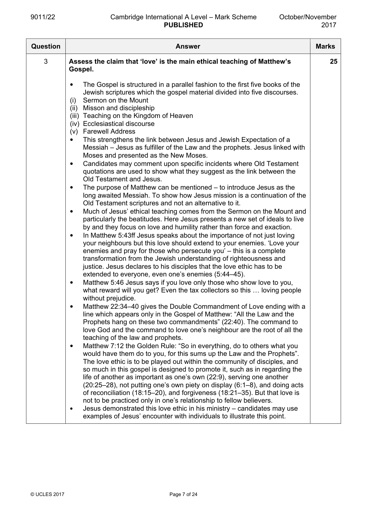 Mark scheme, page 7 of 24