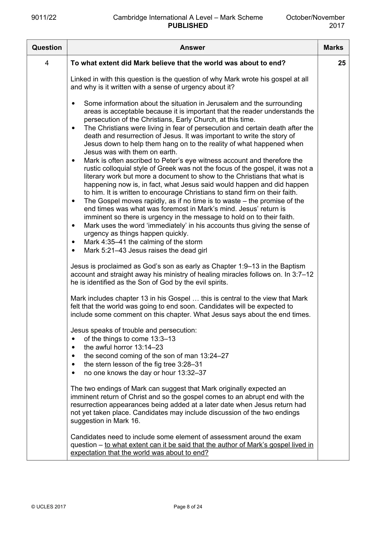 Mark scheme, page 8 of 24