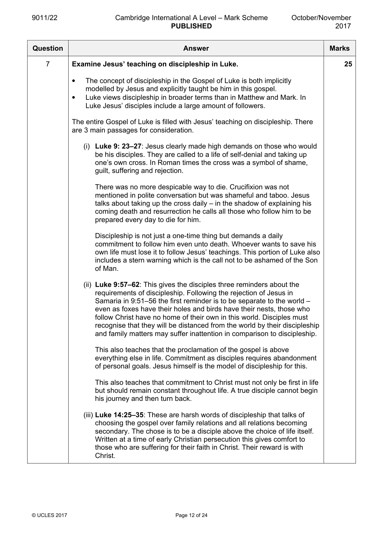 Mark scheme, page 12 of 24