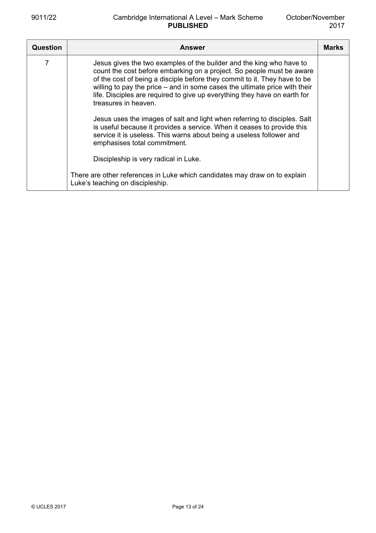 Mark scheme, page 13 of 24
