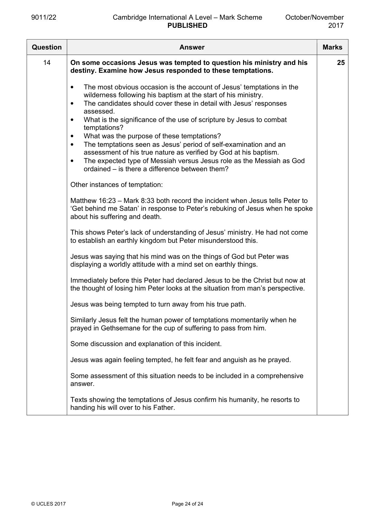 Mark scheme, page 24 of 24