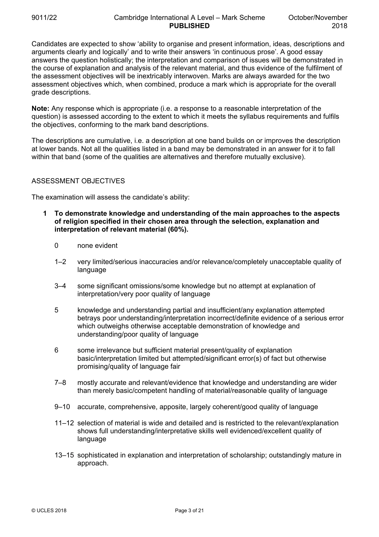 Mark scheme, page 3 of 21