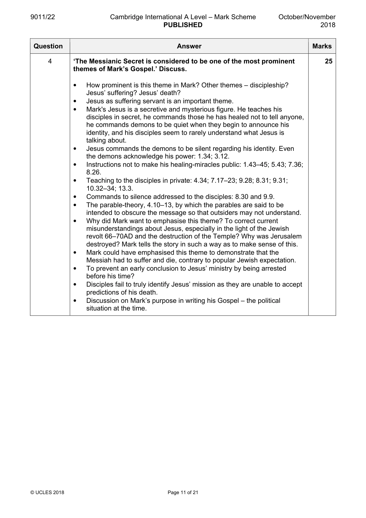 Mark scheme, page 11 of 21