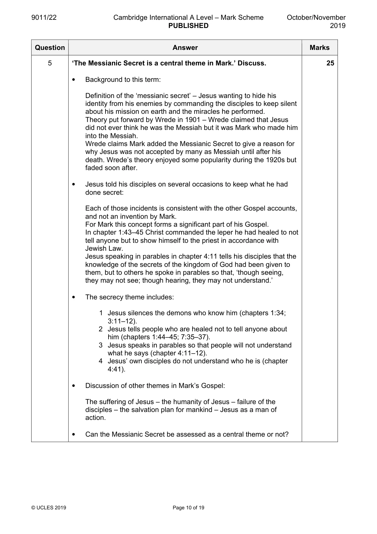 Mark scheme, page 10 of 19