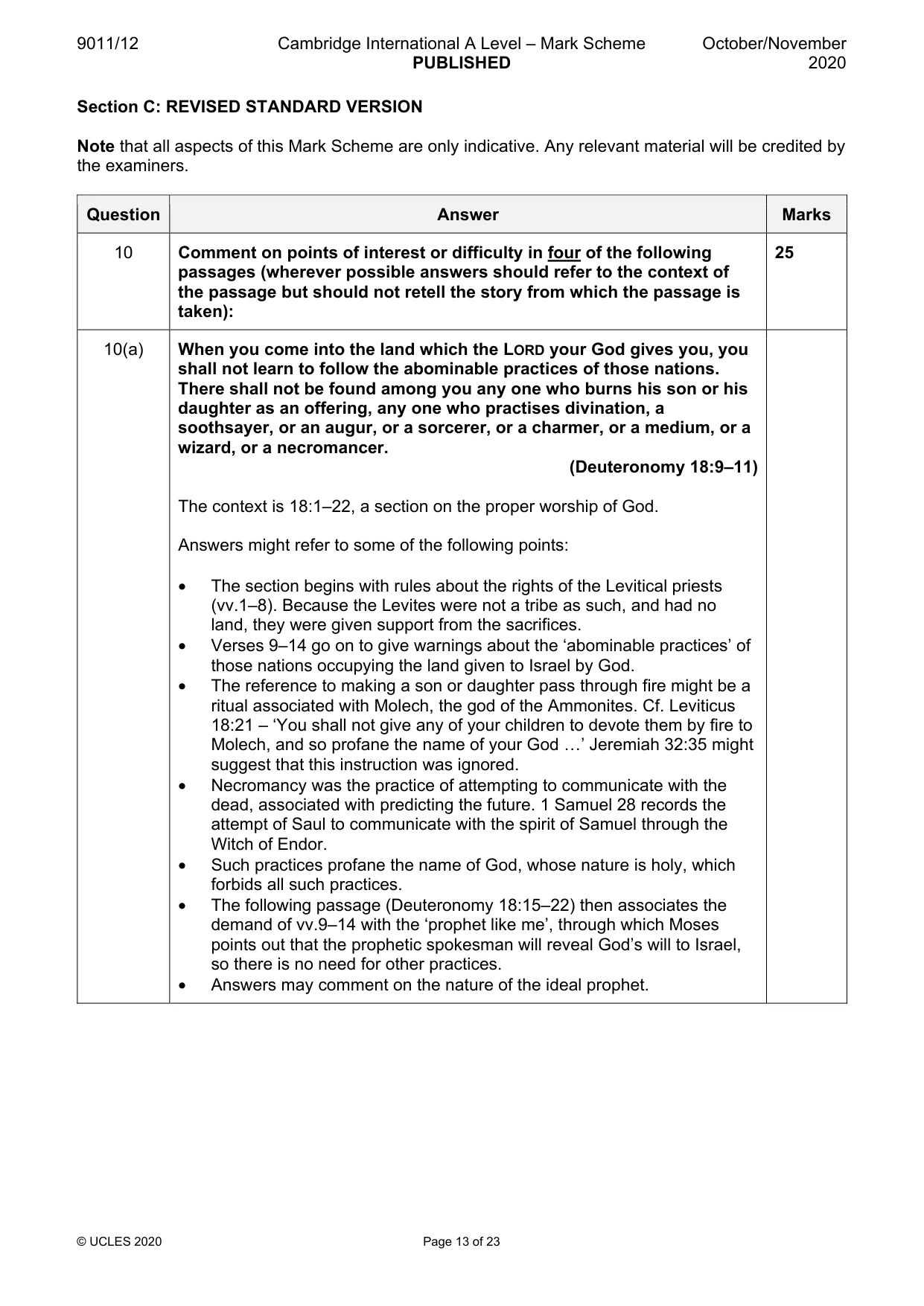 Mark scheme, page 13 of 23