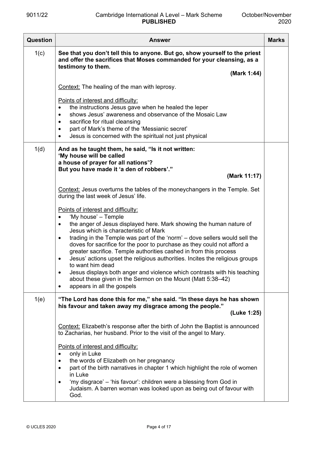 Mark scheme, page 4 of 17